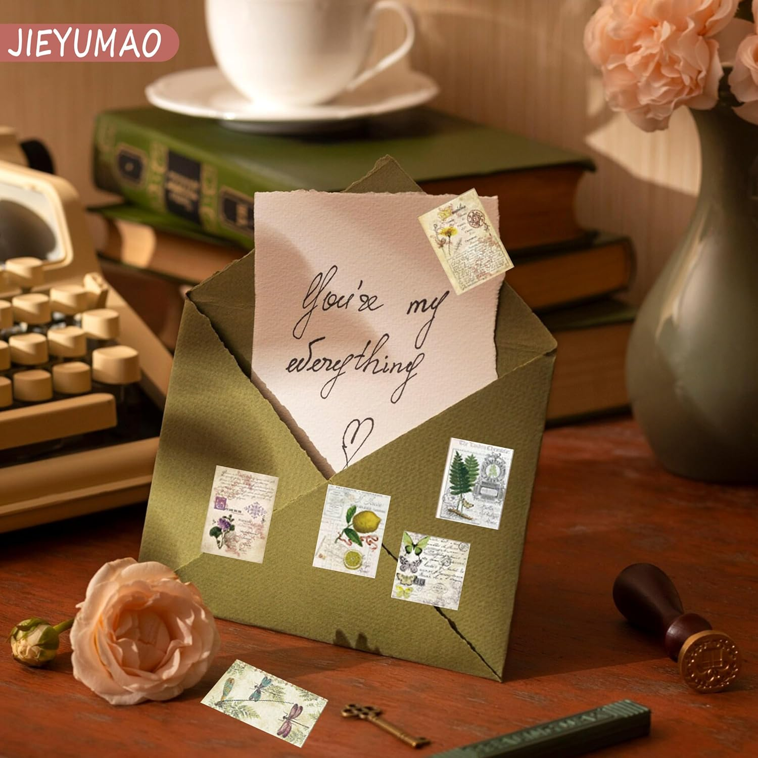 JIEYUMAO Vintage Scrapbook Paper, 366 Sheets Retro Scrapbook Paper, Multicolor Vintage Pattern Paper, Journaling Scrapbooking Supplies Kit Vintage Scrapbooking Supplies for DIY Art image number 3