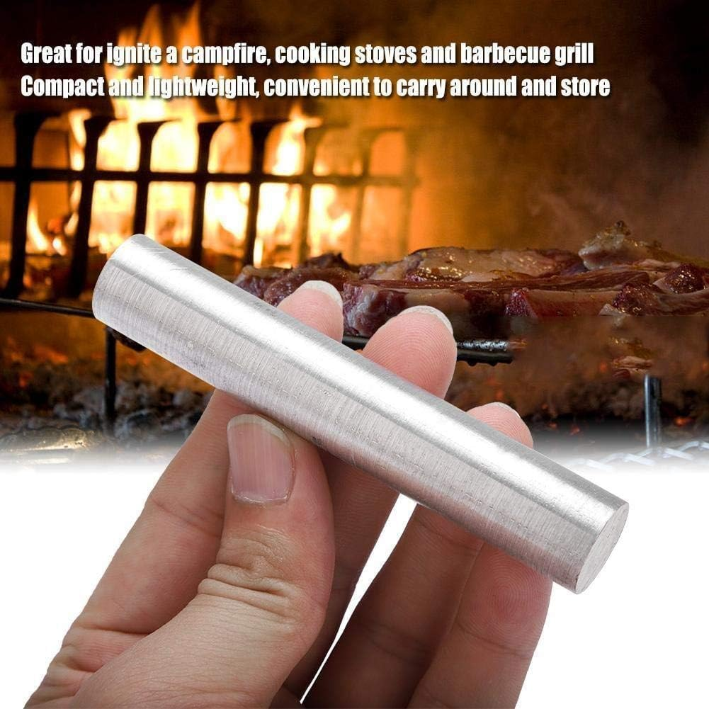 2Pcs 99.99% Magnesium Metal Rod Mg 9 Cm X 1.6 Cm High Purity Outdoor Help with Fire Starter Survival Emergency Rod Well Camping Hiking. Light with Spark image number 2