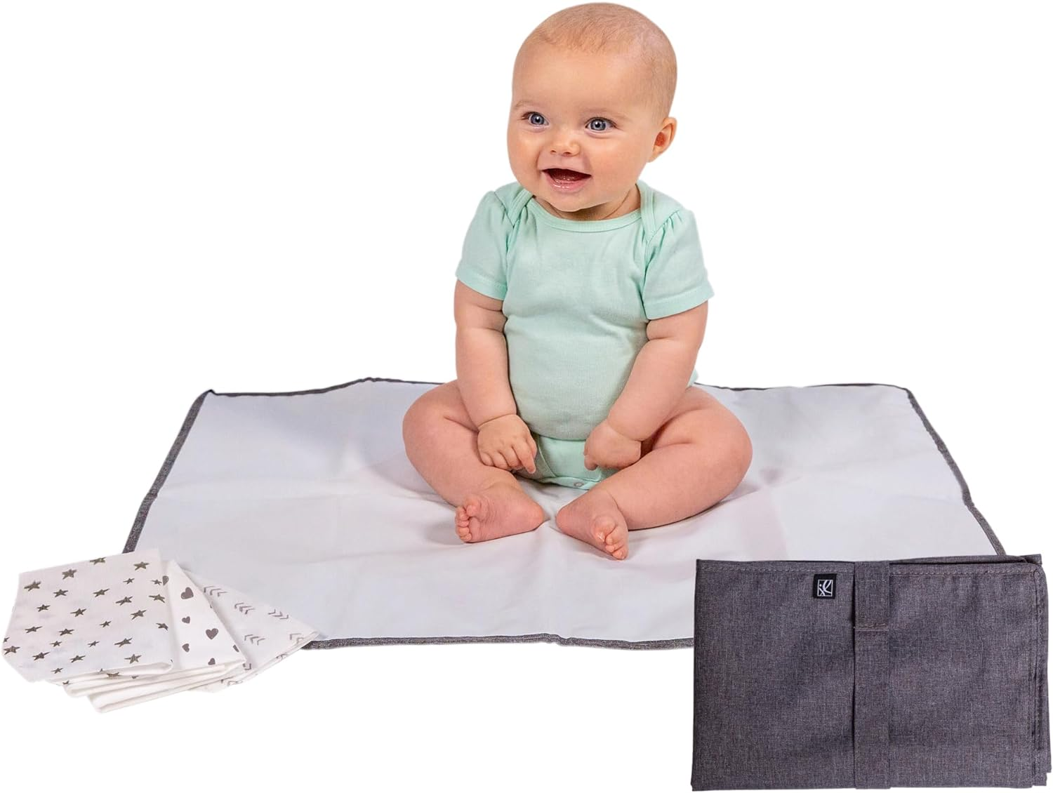 J.L. Childress Full Body Portable Baby Changing Pad, Fully Padded for Baby'S Comfort, Waterproof, Opens to 19" X 30", Camouflage