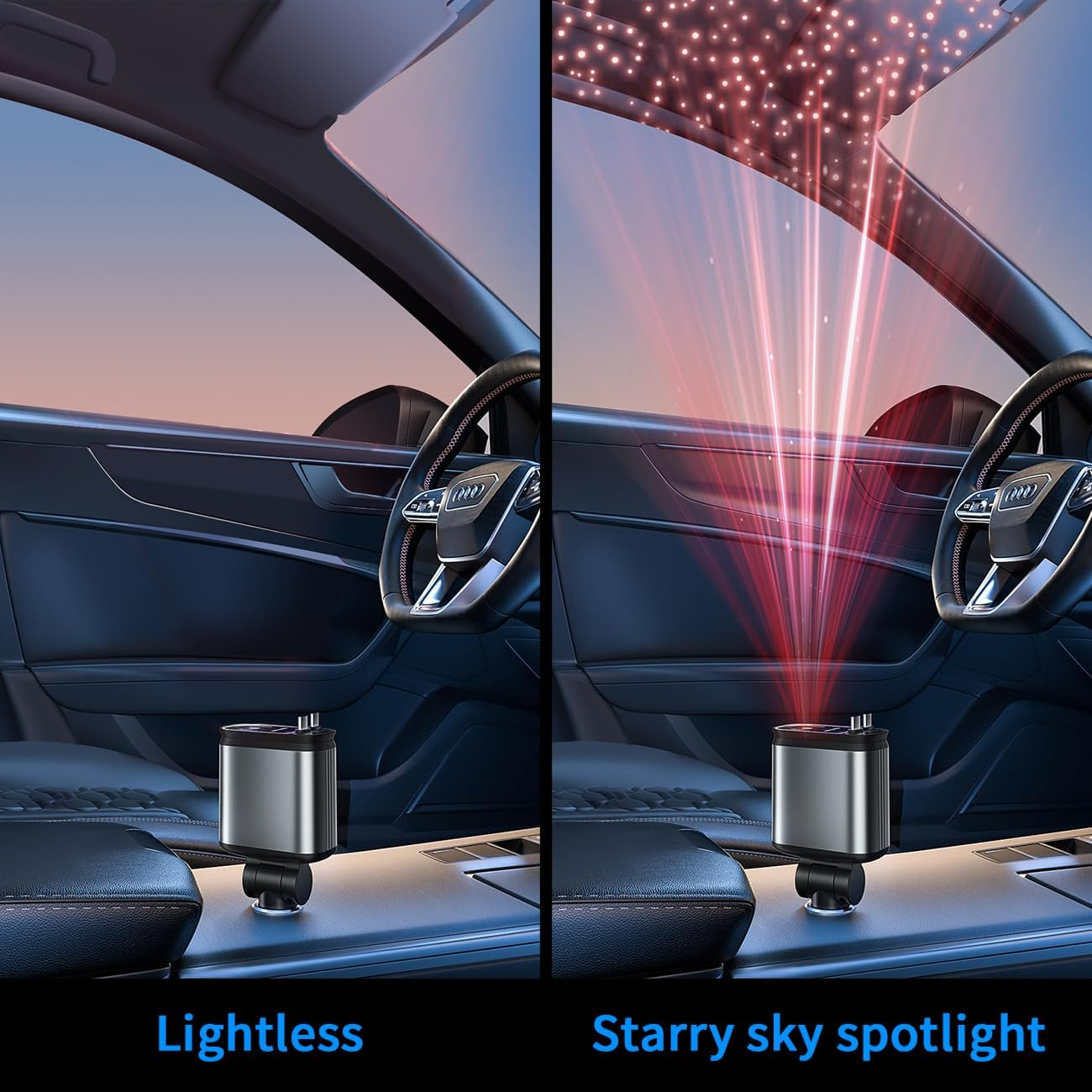 Retractable Car Charger with Star Lights, YACAISI 4 in 1 Fast Car Phone Charger Adapter, Star Lights Retractable Cables and USB C Car Charger Adapter for Iphone 16 15 14 13 12,Galaxy, Pixel image number 6