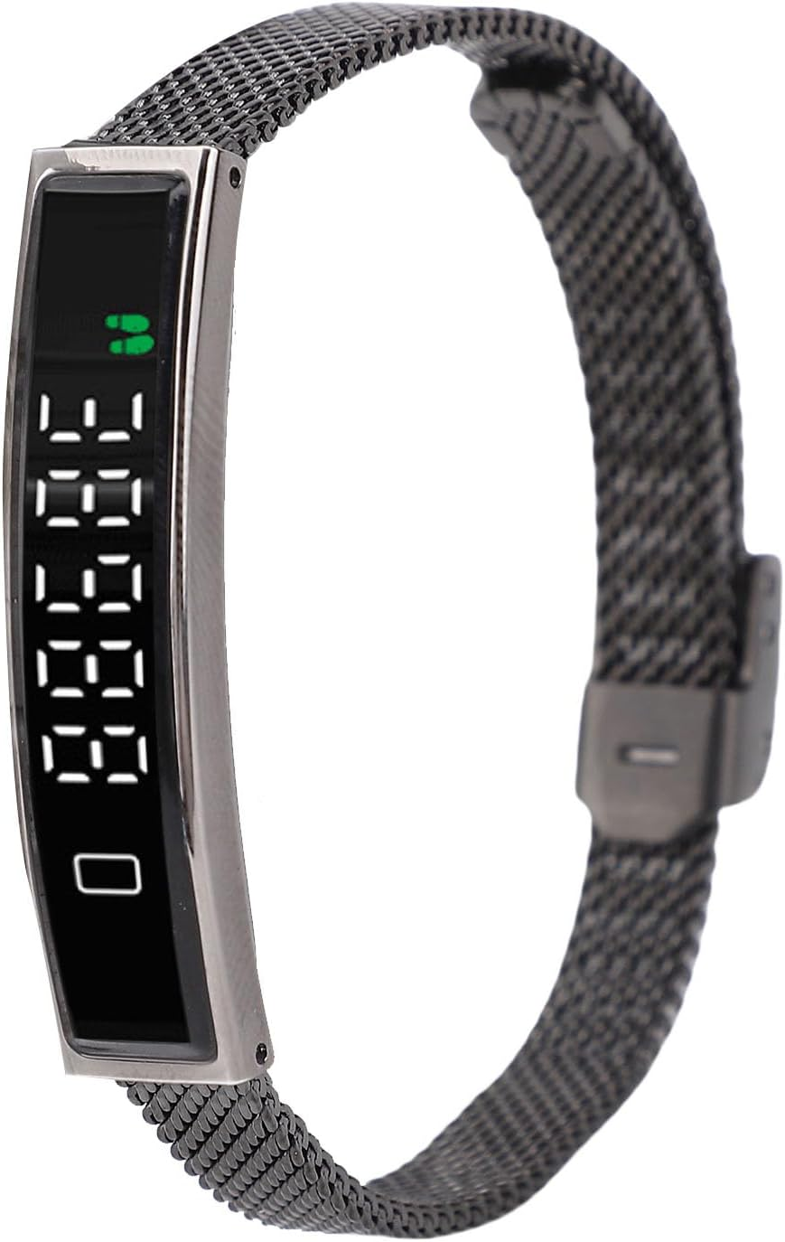 Smart Bracelet Fitness Tracker, Health Tracker Bracelet Water Proof for Women Men, Visualized Exercise Data, Multiple Sport Modes Step Counter (Gold)