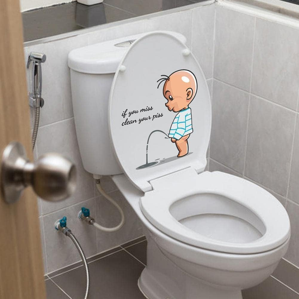 If You Miss, Clean Your Toilet Sticker - Funny Bathroom Wall Decal, Waterproof Vinyl Art Sign Decor for Lid and Tank Covers - DIY Removable Seat Sticker image number 5