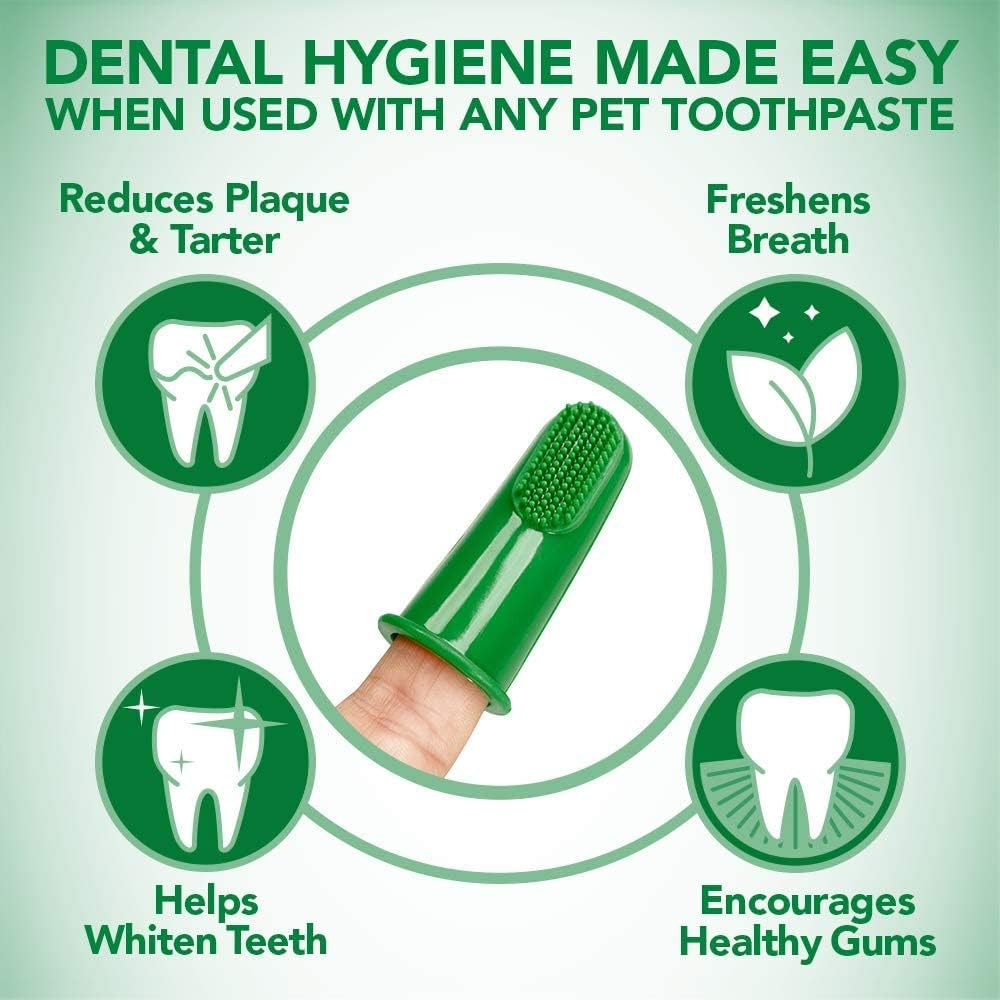 Vet'S Best Puppy Dental Kit, Soothes Teething Gums, Prevents Plaque & Tartar Build-Up, Includes Soft Silicone Finger Brush, 100G image number 3