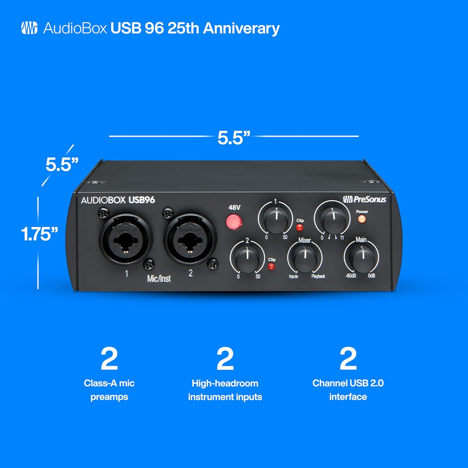 Presonus Audiobox USB 96 25Th Anniversary Edition image number 2