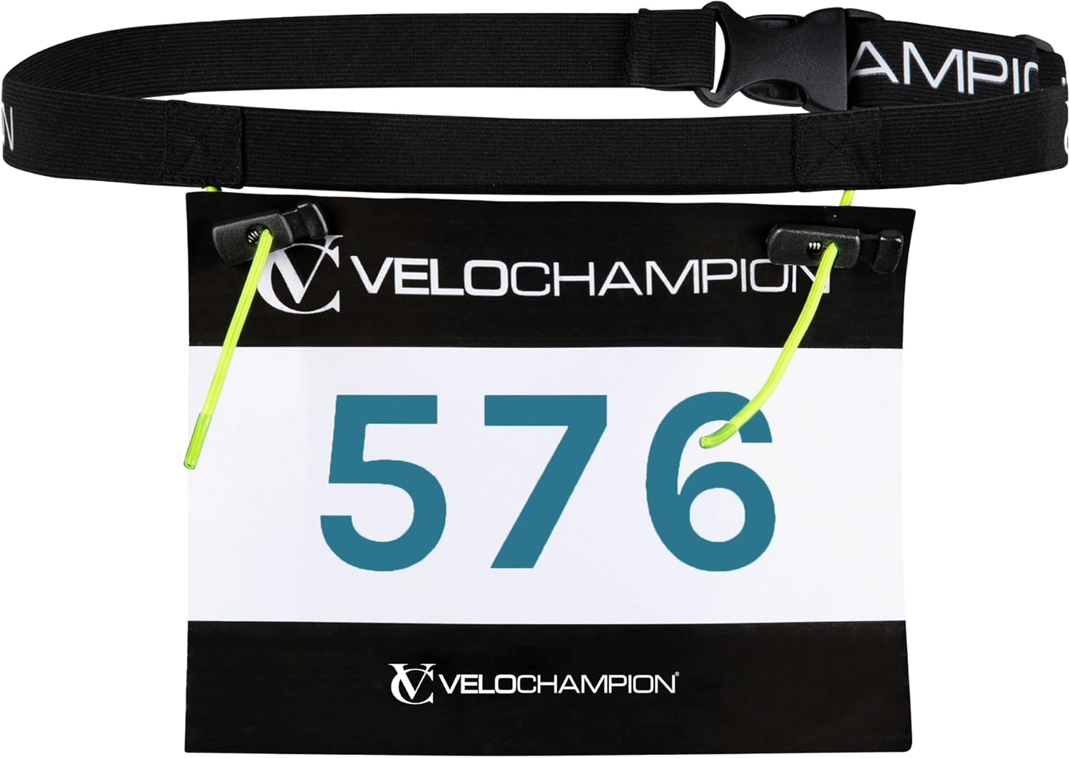 Velochampion Triathlon Running Waist Belt. Elasticated Stretch Fit Clip Fastening for Running, Triathlon, Cycling Marathon