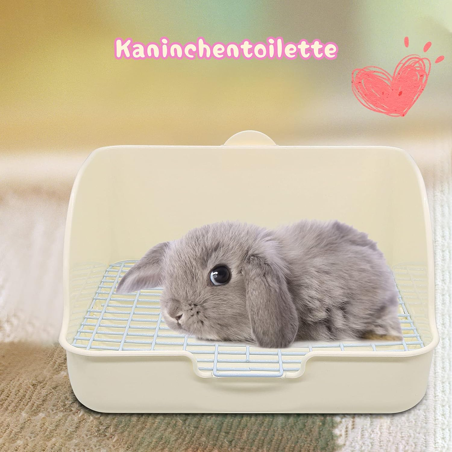 HYLYUN Rabbit Toilet Corner Toilet House Rabbit Cage Cat Litter Tray with Durable Shovel for Small Animals Rabbits Guinea Pigs White image number 6