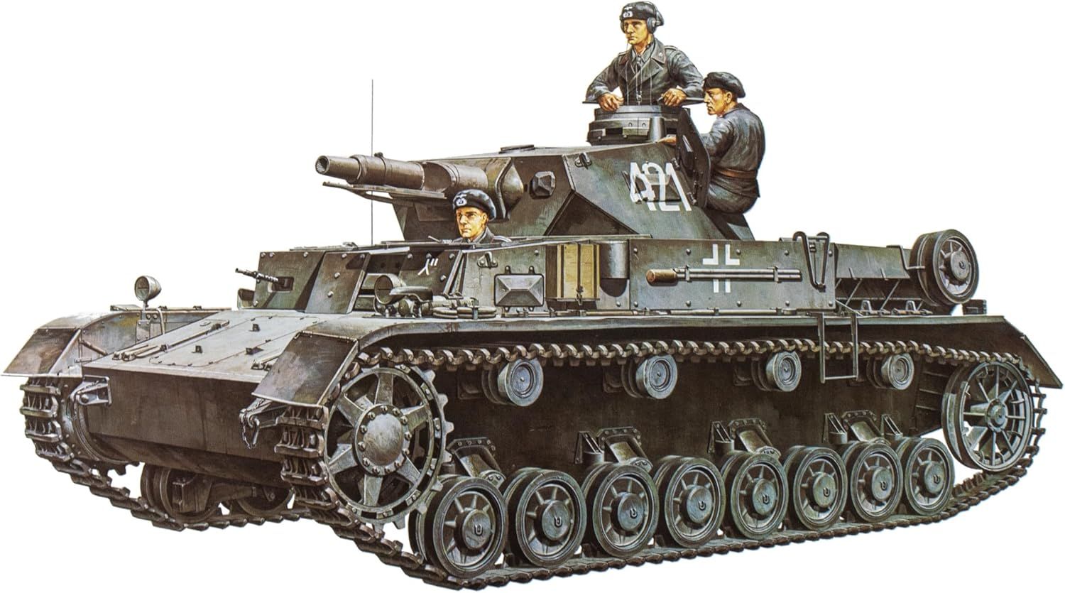 Tamiya Germantiger I MID Production 1:35 Scale Model Kit - German Pzkpw Iv Ausf. D