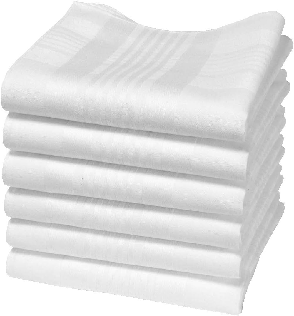 Organic Cotton Handkerchiefs - Pack of 6-100% Cotton GOTS Certified