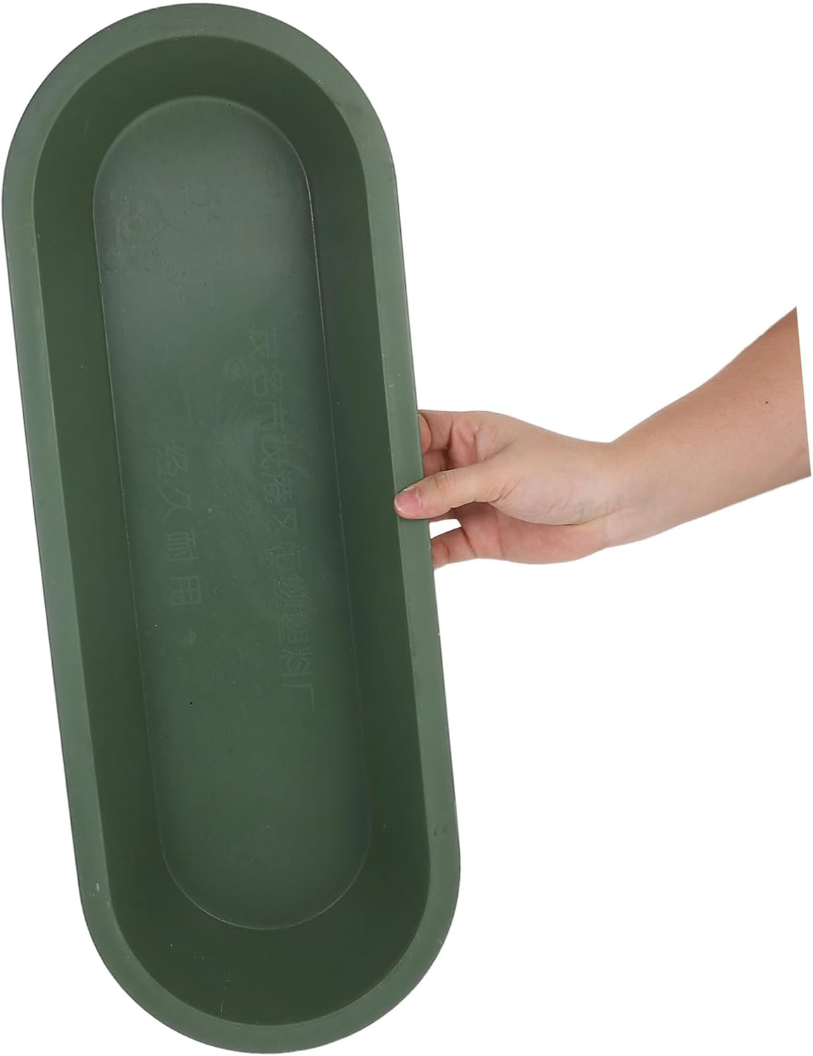 Heavy-Duty Oval Feed Trough for Livestock Thickened Weather-Resistant Plastic Pig Feeding Container for Chicken Duck Pigeon Goat Cow Piglet Outdoor Use