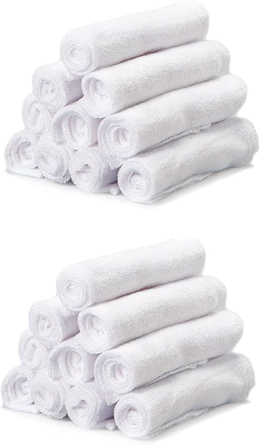 Spasilk Washcloth Wipes Set for Newborn Boys and Girls, Soft Terry Washcloth Set, Pack of 20, White image number 6