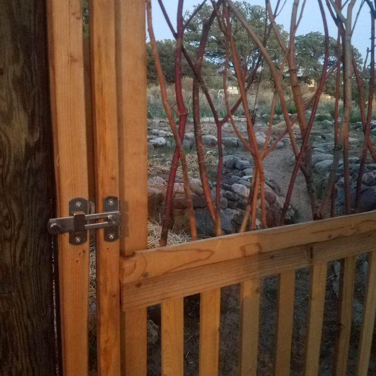 2Pcs Stainless Steel Gate Latches Barn Door Lock,Flip Lock Latch, Suitable for Door and Window Slide Lock Barn Door(Silvery) image number 4