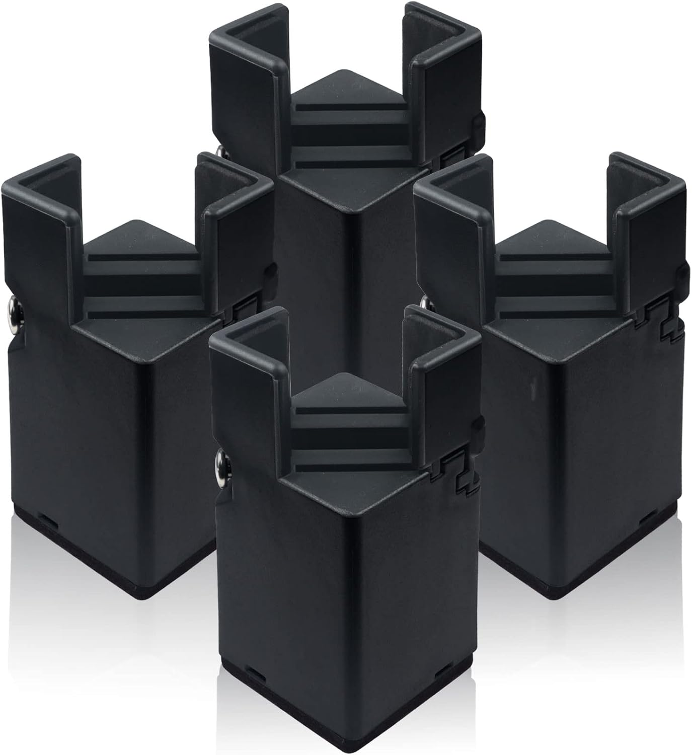 4Pcs Adjustable Furniture Risers with Screw Clamp, Sturdy Desk Risers for Desk Legs, Bed Lifts Risers Heavy Duty, Table Risers for Chair Frame Width from 0.8-1.6In, Supports 4409Lbs (3In) image number 2