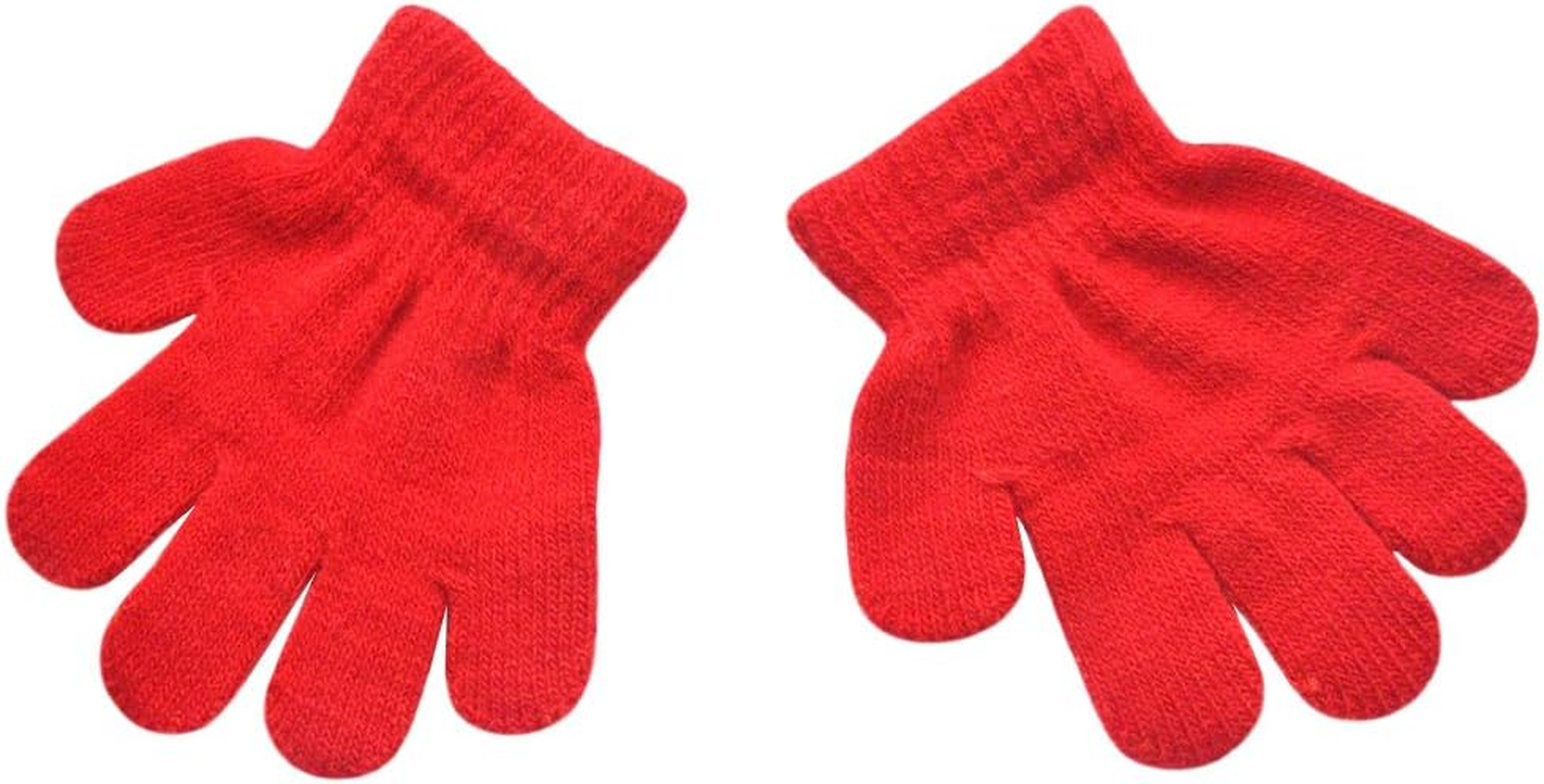 Baix Toddler Boys and Girls Winter Knitted Writing Gloves, 1-3 Years Old - Black image number 2