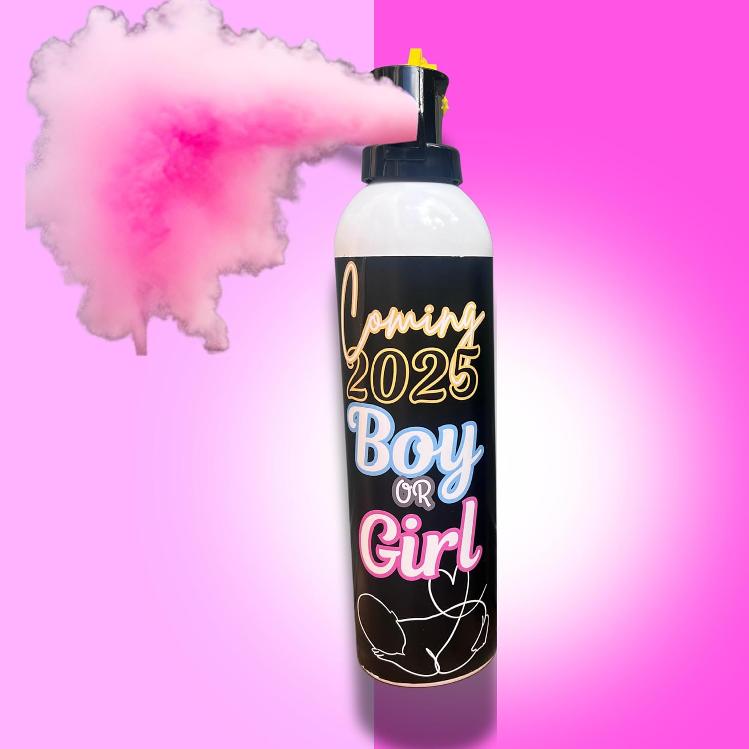 Gender Reveal Fire Extinguisher Jet Blaster &ndash; 300G Explosive Powder for Boy or Girl Announcement | Pink & Blue Gender Reveal Ideas (Pink) - Pink image number 4
