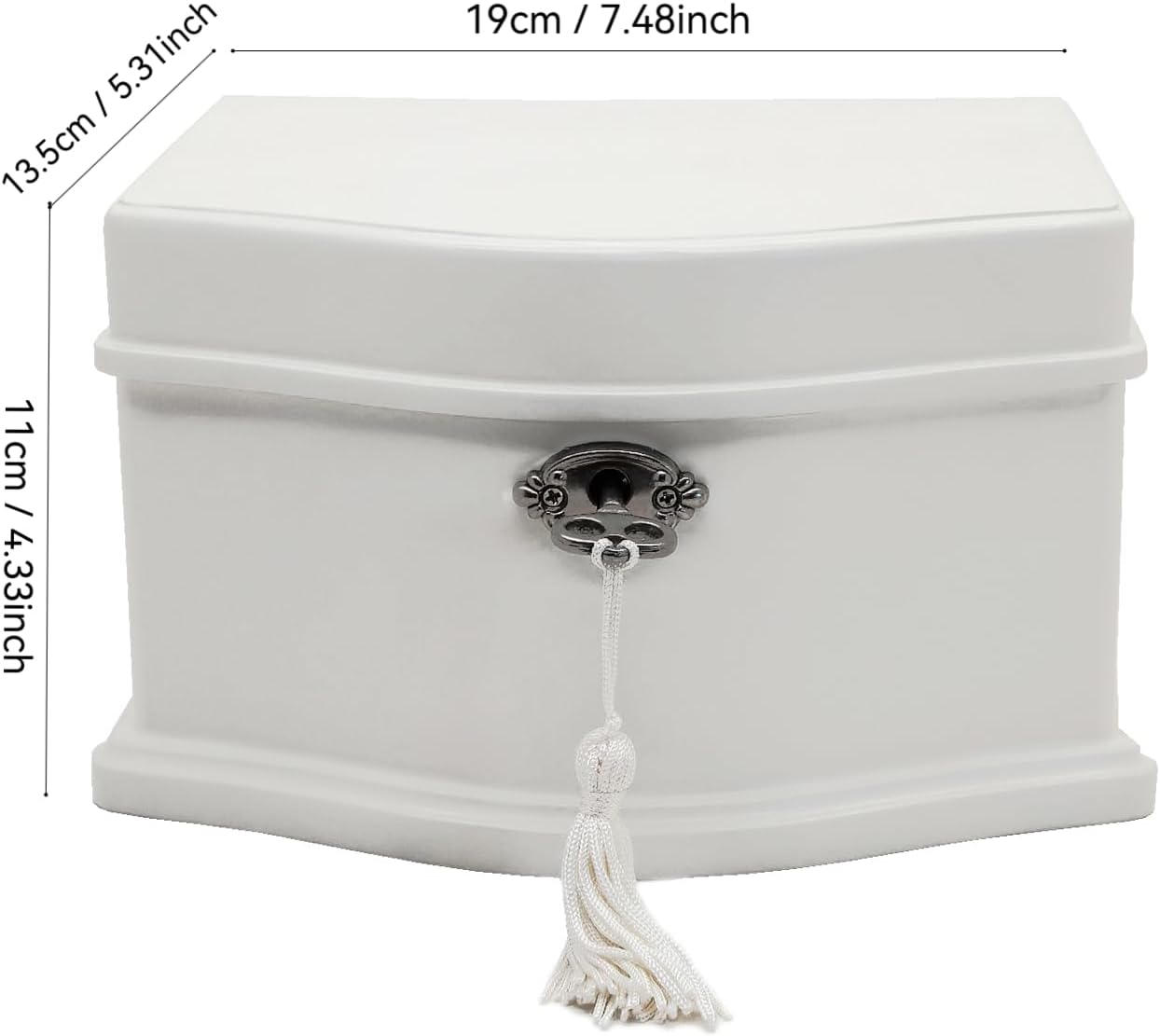 Lihou Papaq Musical Ballerina Jewelry Box for Girls and Women - Kids Music Box with Spinning Ballerina,Mirror and Lock,Gifts for Christmas,Birthday,Valentine'S Day-Medium (White) - Pink image number 3