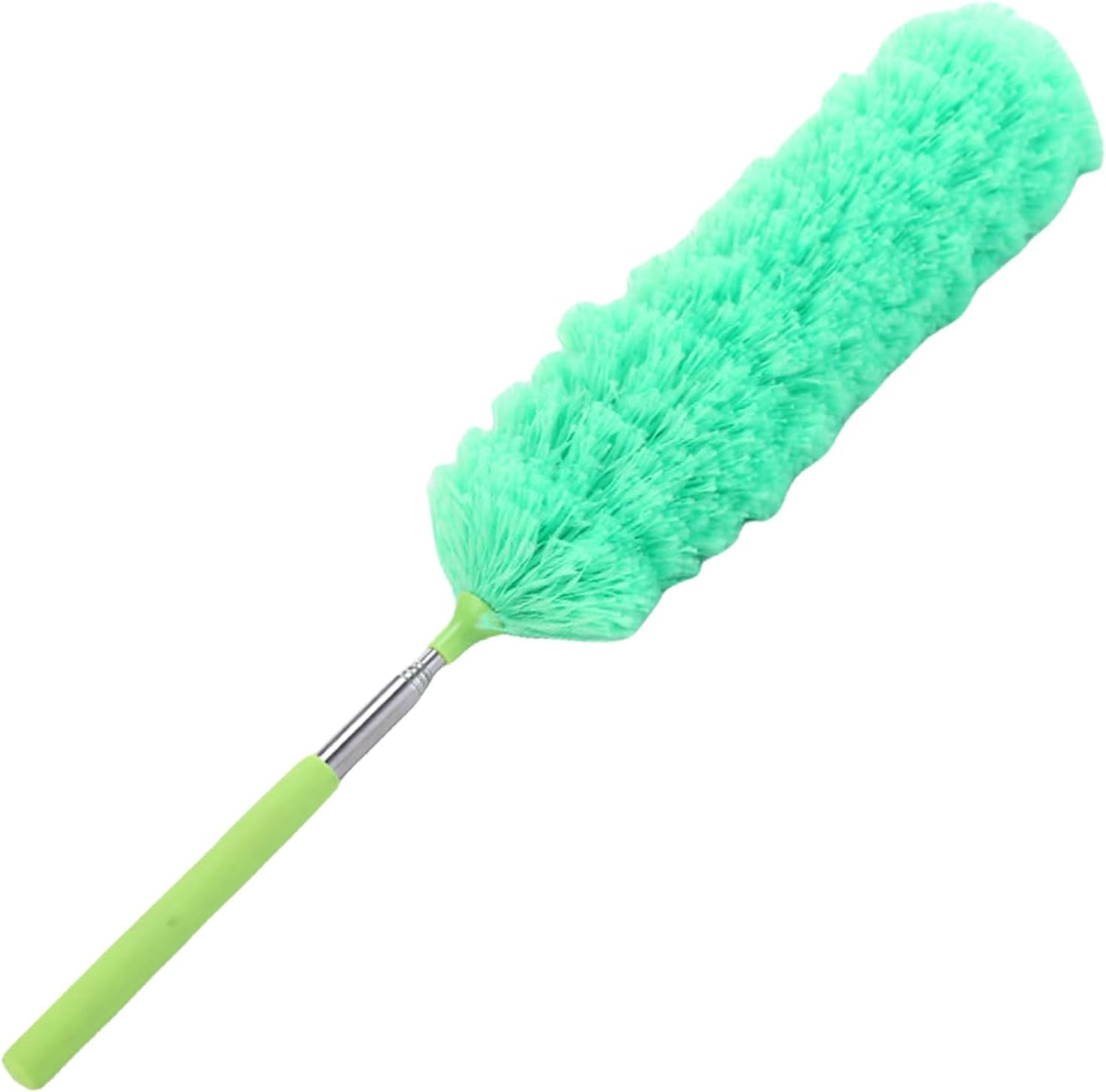 Extendable Feathers Duster Bendable Microfiber Long Handled Duster, Flexible Hand Cobweb Cleaner with Telescoping Pole for Cleaning High Ceiling Fans, Cars, Blinds, Cobweb, Furniture