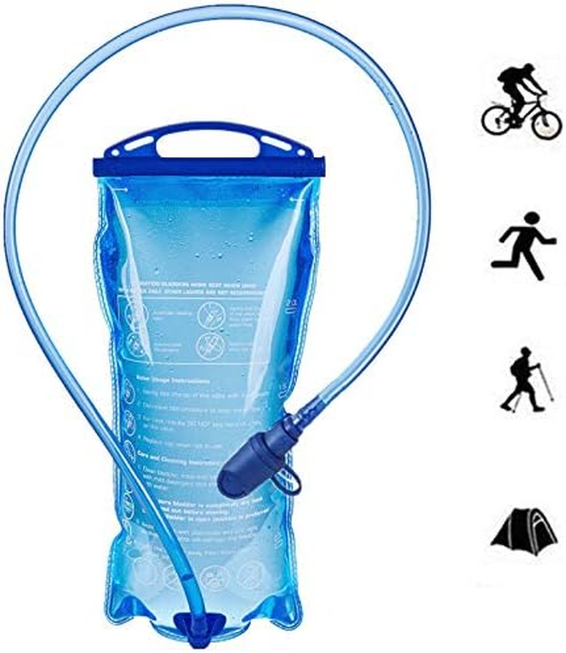 Hydration Bladder 2L Water Bladder BPA Free, 7Inch Large Opening Water Reservoir, Leak Proof Military Water Storage Bladder Bag for Cycling Hiking Camping Biking Running&hellip;