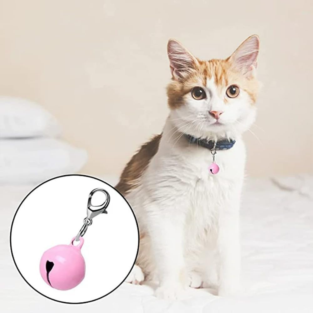 10 Pcs Cat Dog Collar Bells, Jingle Bell for Cat Collar, Dog Collar Charms, Colourful Pet Small Bells with Clasps, Pet Collar Accessories, Festival Party DIY Crafts Decoration for Dog Cat Pet image number 6