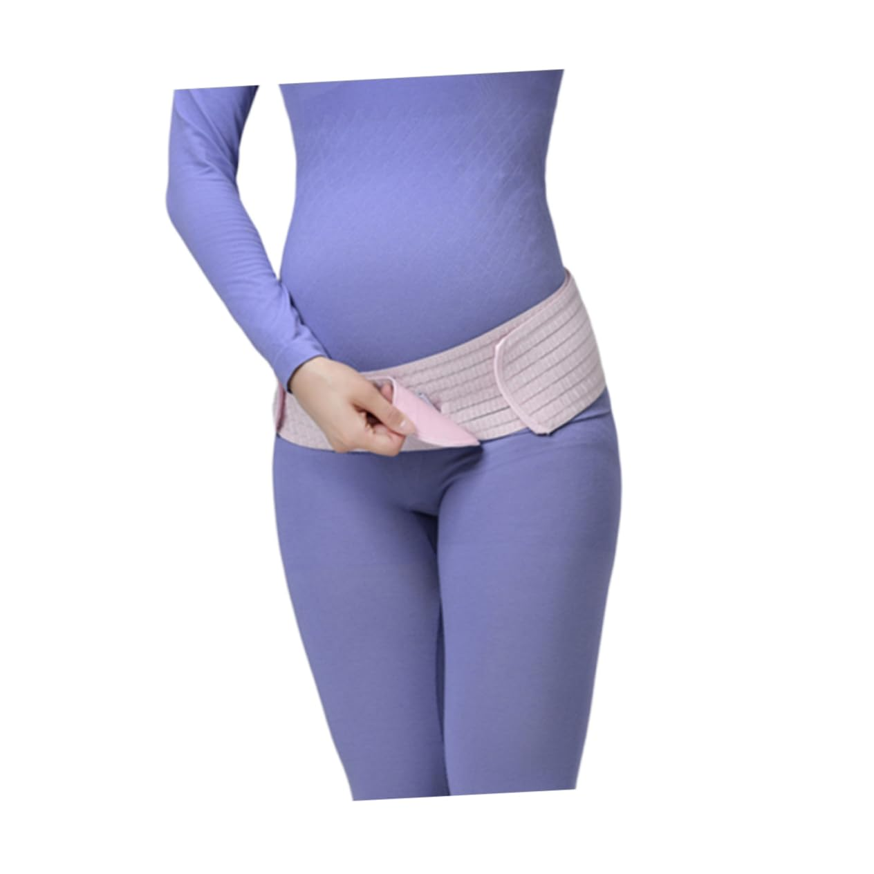 Breathable Dual-Layer Pregnancy Belly Support Belt Pink Free Size Postpartum Pelvic Waist Care Band for Pregnant Women Abdomen and Back Protection