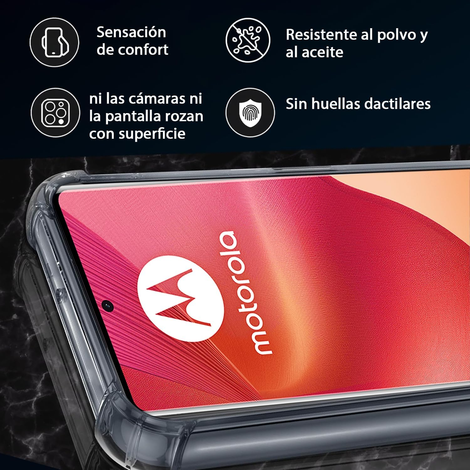 USTIYA Case for Motorola Moto Edge 50 Fusion Clear TPU Four Corners Protective Cover Transparent Soft - Moto Edge 40 5G image number 7