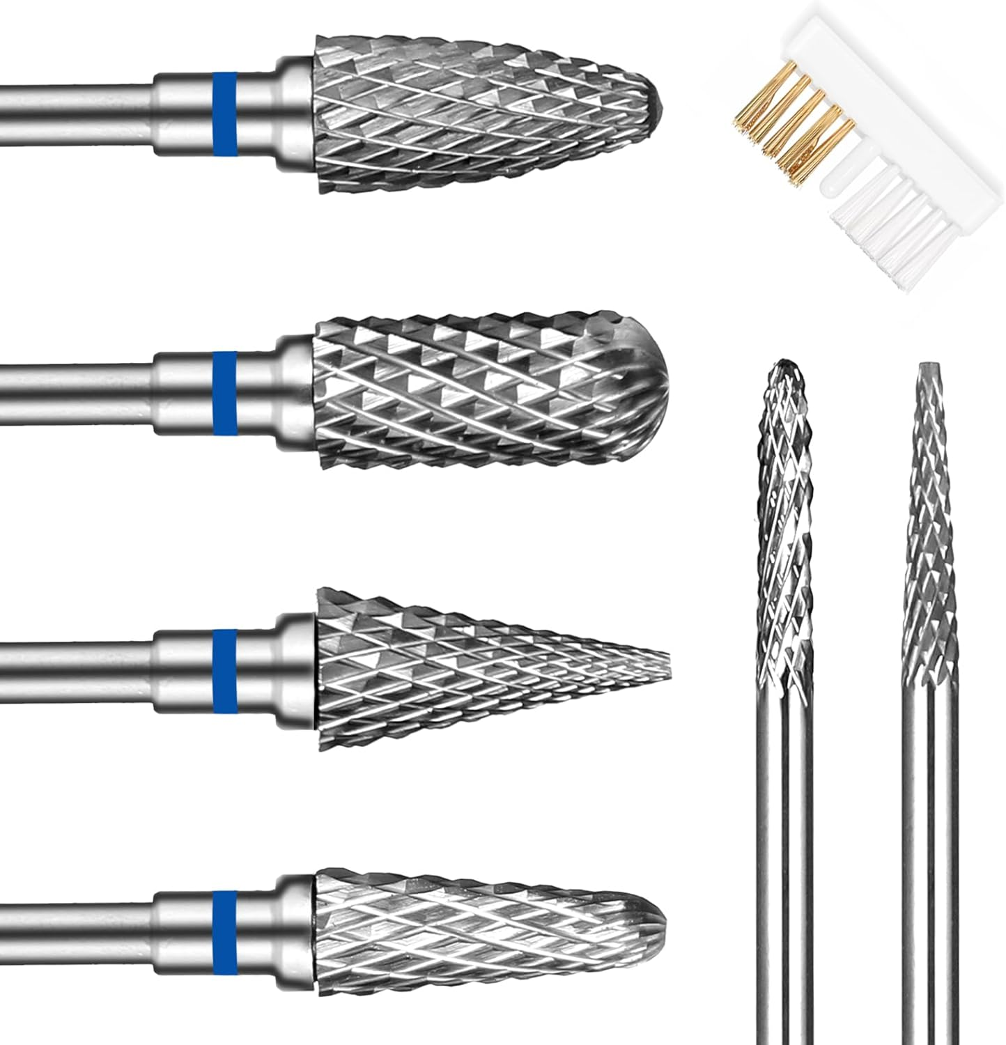 Gjinxi 6 Pack Nail Drill Bits for Acrylic Nails, 3/32 Inch Professional Tungsten Carbide Nail Bits, Cuticle Efile Nails Drill Bit Grinding Heads, Electric Cuticle Drills Bit Accessories for Home Salon image number 5