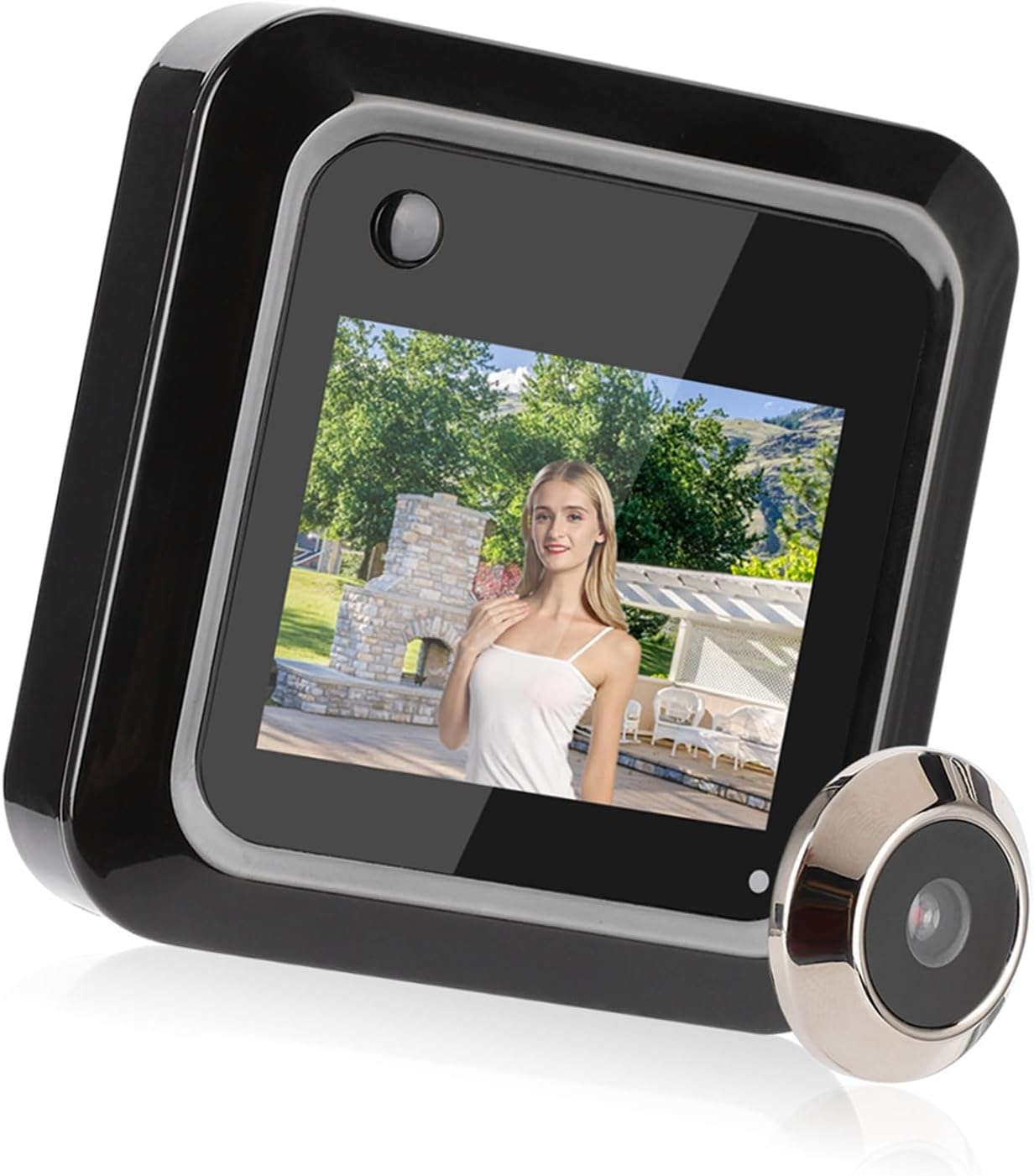 Digital Door Viewer, 2.4In LCD Screen Electronic Door Viewer Bell Peephole, 95&deg; Wide Angle Peephole Camera Eye for Apartment Home Security image number 1