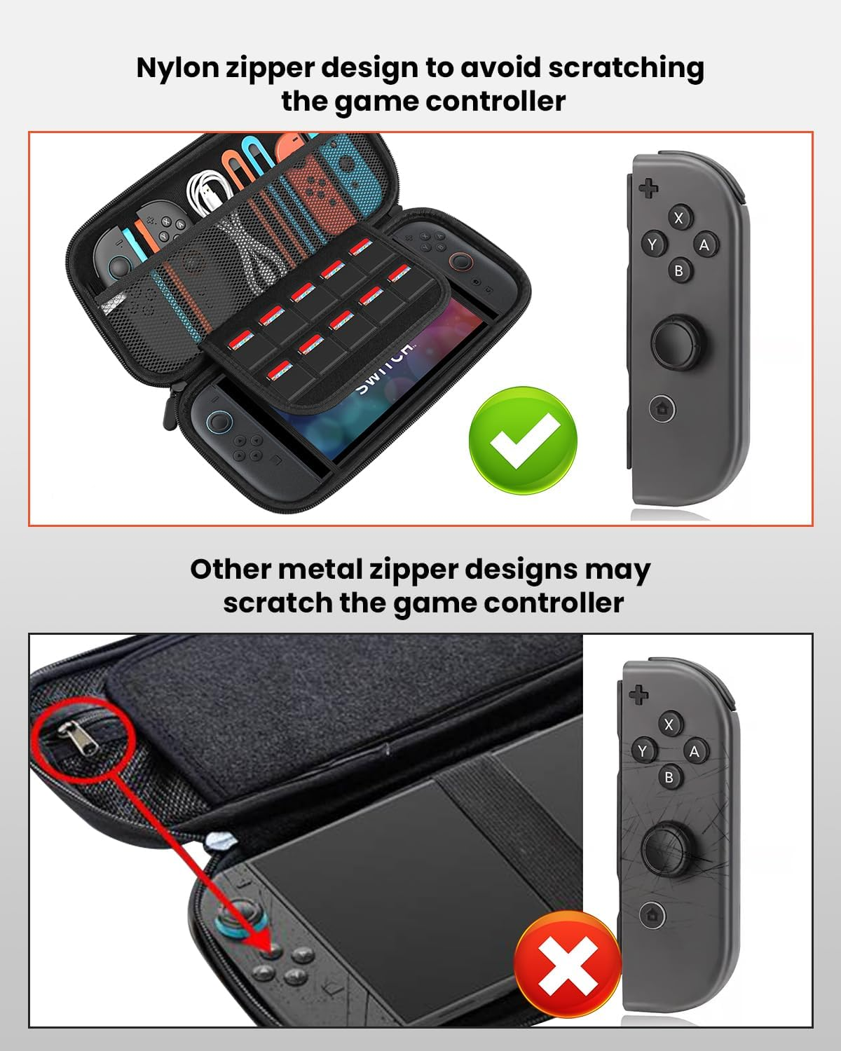 GEEKERA 11-In-1 Case Accessories Bundle for Nintendo Switch 2 - Hard Shell Carrying Case with Screen Protector, Controller Covers, 12 Game Slots, Thumb Grips & More | Travel Case for Switch 2 (Black) image number 1