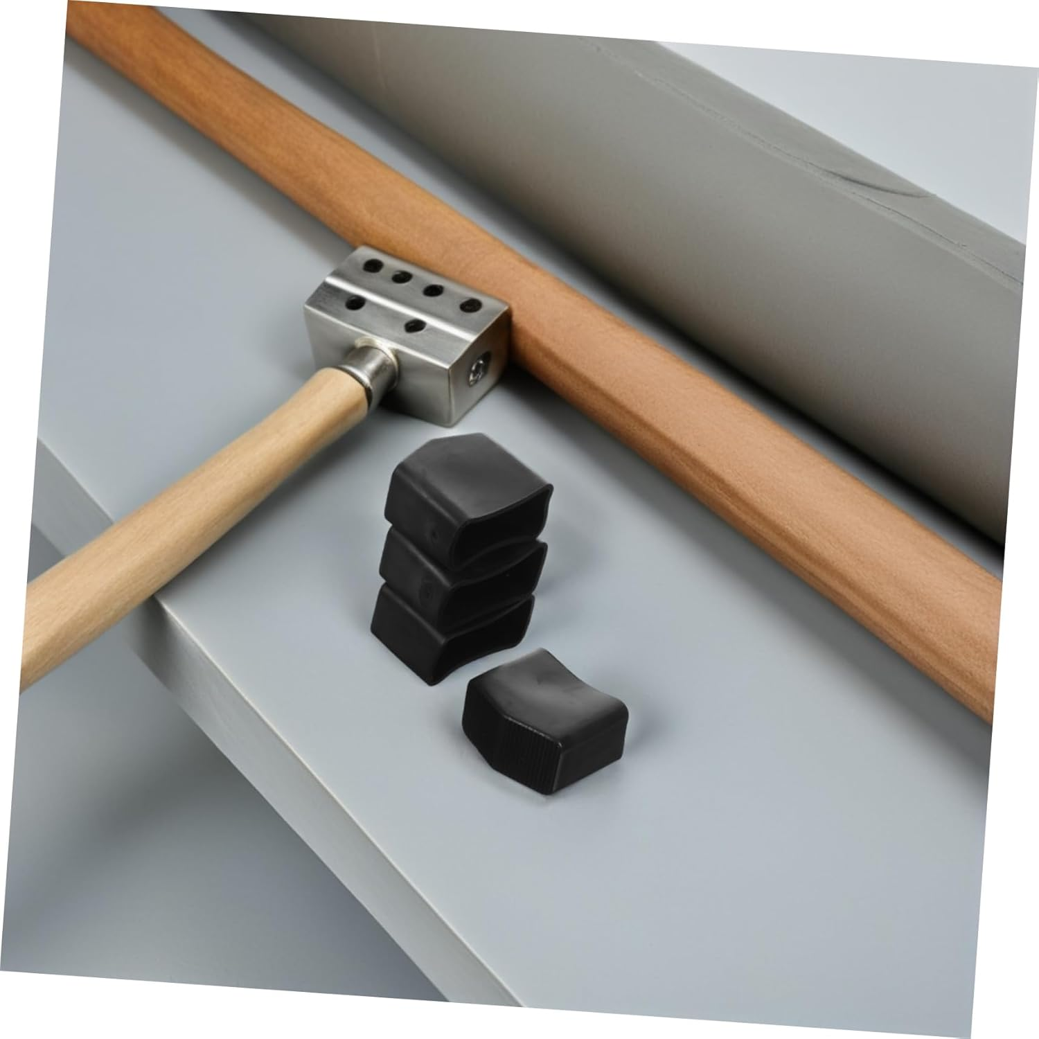 4Pcs Non Slip Rubber Ladder Feet Pads Heavy Duty Extension Ladder Covers for Floor Protection Easy Installation for Home and Industrial Use image number 3