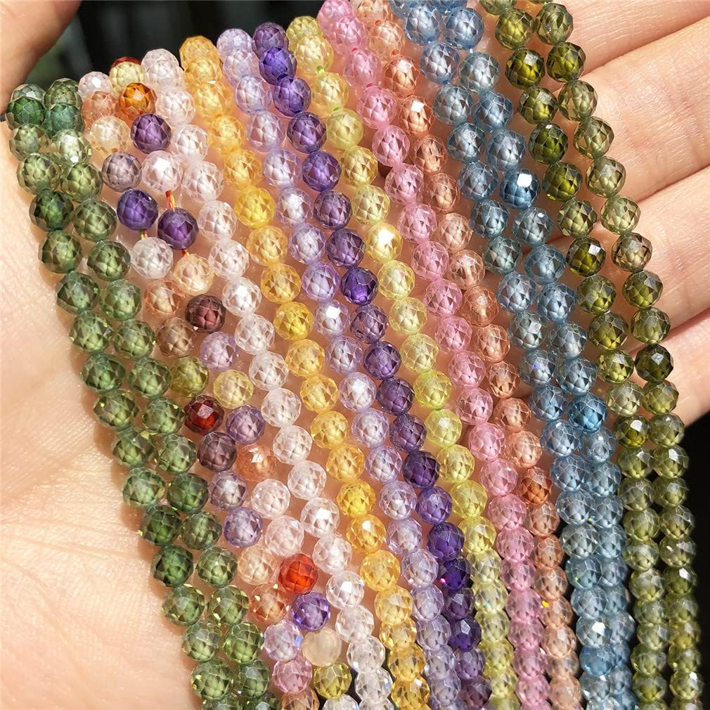 Faceted Rhinestones Beads Multicolor round Loose Beads for Jewelry Making Beadwork DIY Bracelet