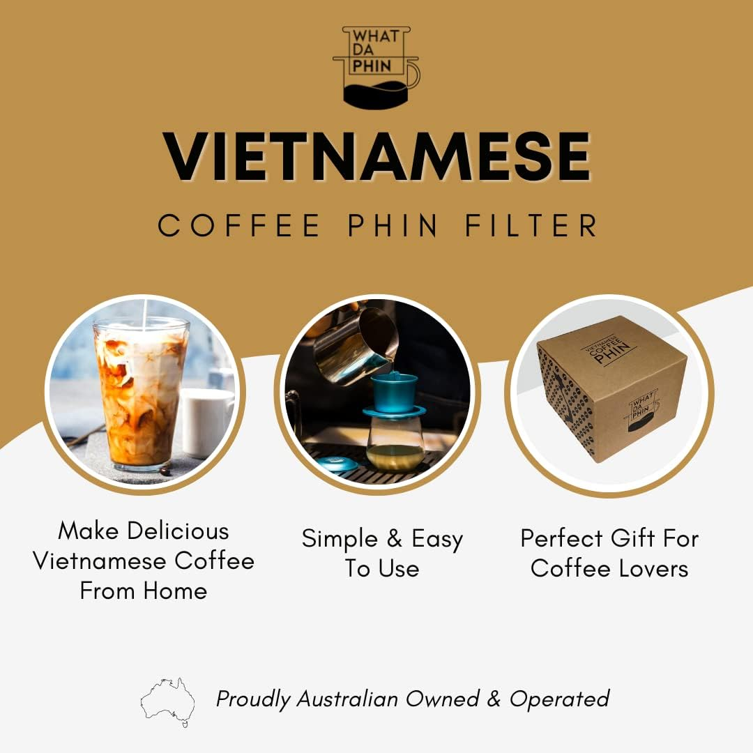 Authentic Vietnamese Coffee Phin Filter Set - Vietnamese Coffee Drip - Single Serve Coffee Brewer 5 Oz / 150Ml - Clever Vietnam Gravity Coffee Maker - Portable Pour over French Press Style Coffee image number 3