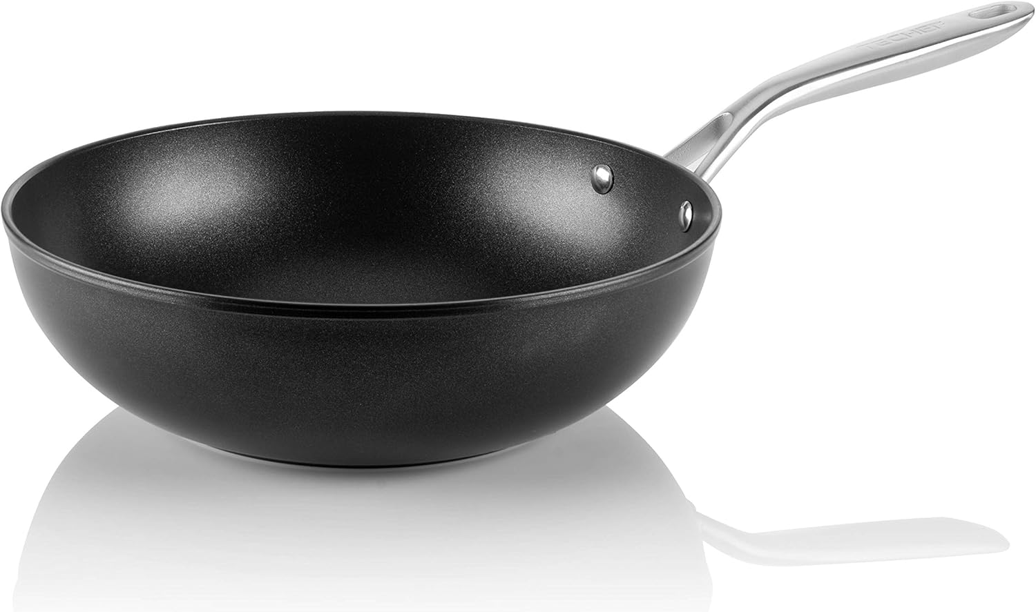 TECHEF Onyx Collection, 12-Inch Wok/Stir-Fry Pan, New Teflon Platinum Non-Stick Coating, Black image number 5