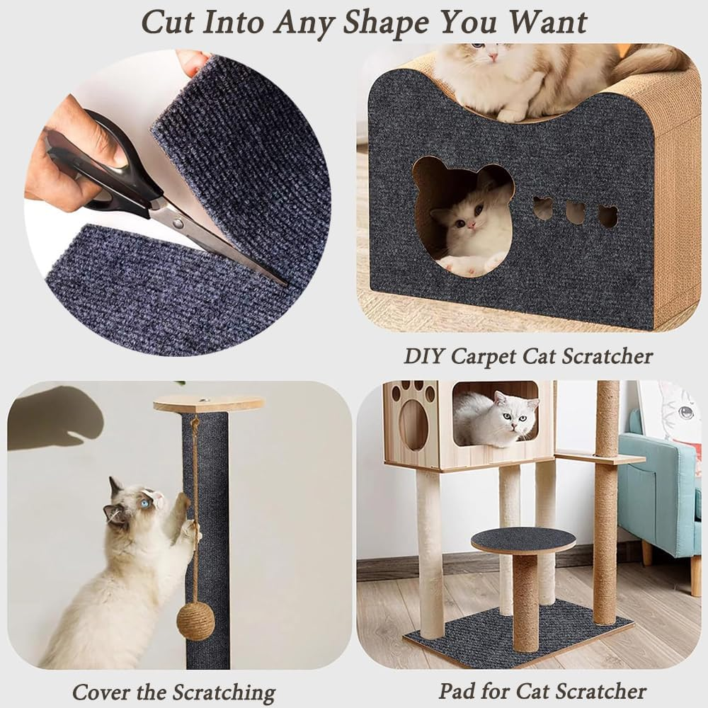 [200 Cm X 40 Cm] Scratching Mat for Cats, Climbing Cat Scratches, DIY Cut to Size, Self-Adhesive Carpet Cat Mat Underlay, Scratching Board, Cat Scratch Protection, Antiscratch for Furniture, Couch, image number 3