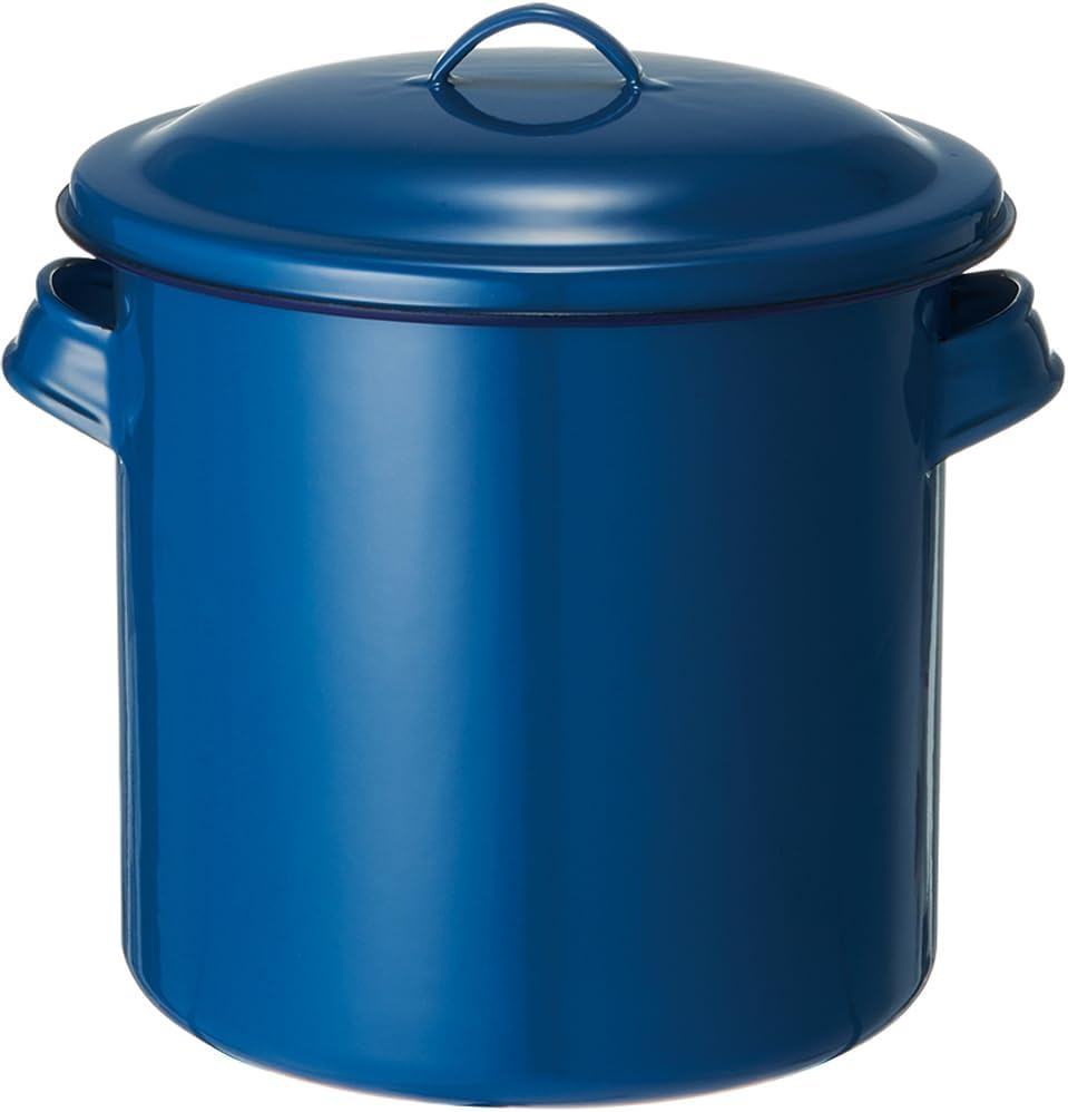 Noda Enamel Tank Hollow 3L 6.3 Inches (16 Cm), Blue, Made in Japan image number 1