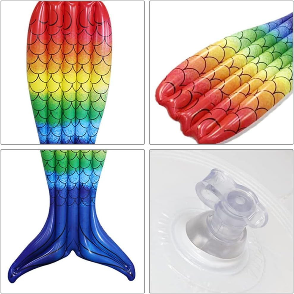 Pool Toy, Inflatable Water Hammock Swimming Chair - Leak-Proof Design Inflatable Fish Tail Made of Thickened PVC Floating Range image number 3