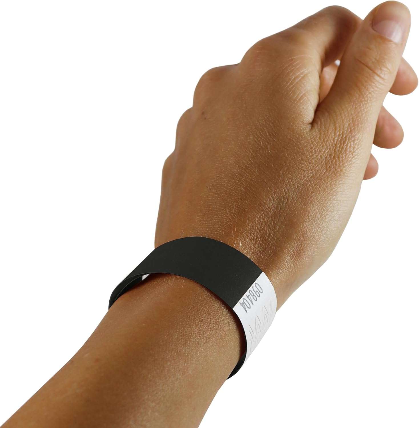 500 Black Tyvek Wristbands 19Mm with Tape Closure Waterproof ID Bands Age Proof Security for Events image number 2
