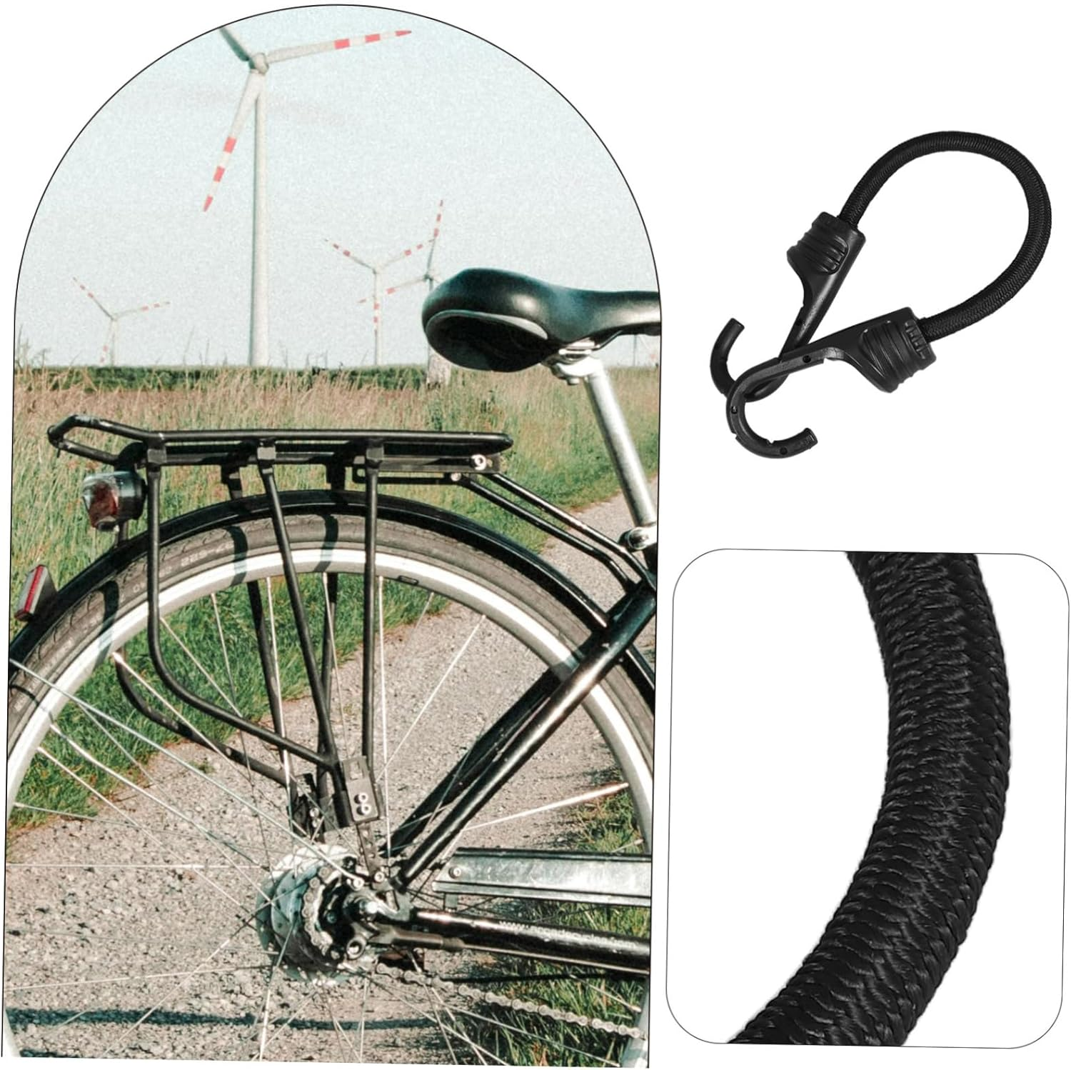 Beaupretty 12Pcs Elastic Luggage Strap Bike Hooks Bungee Cord for Secure Travel Gear and Car Trunk Organization image number 2