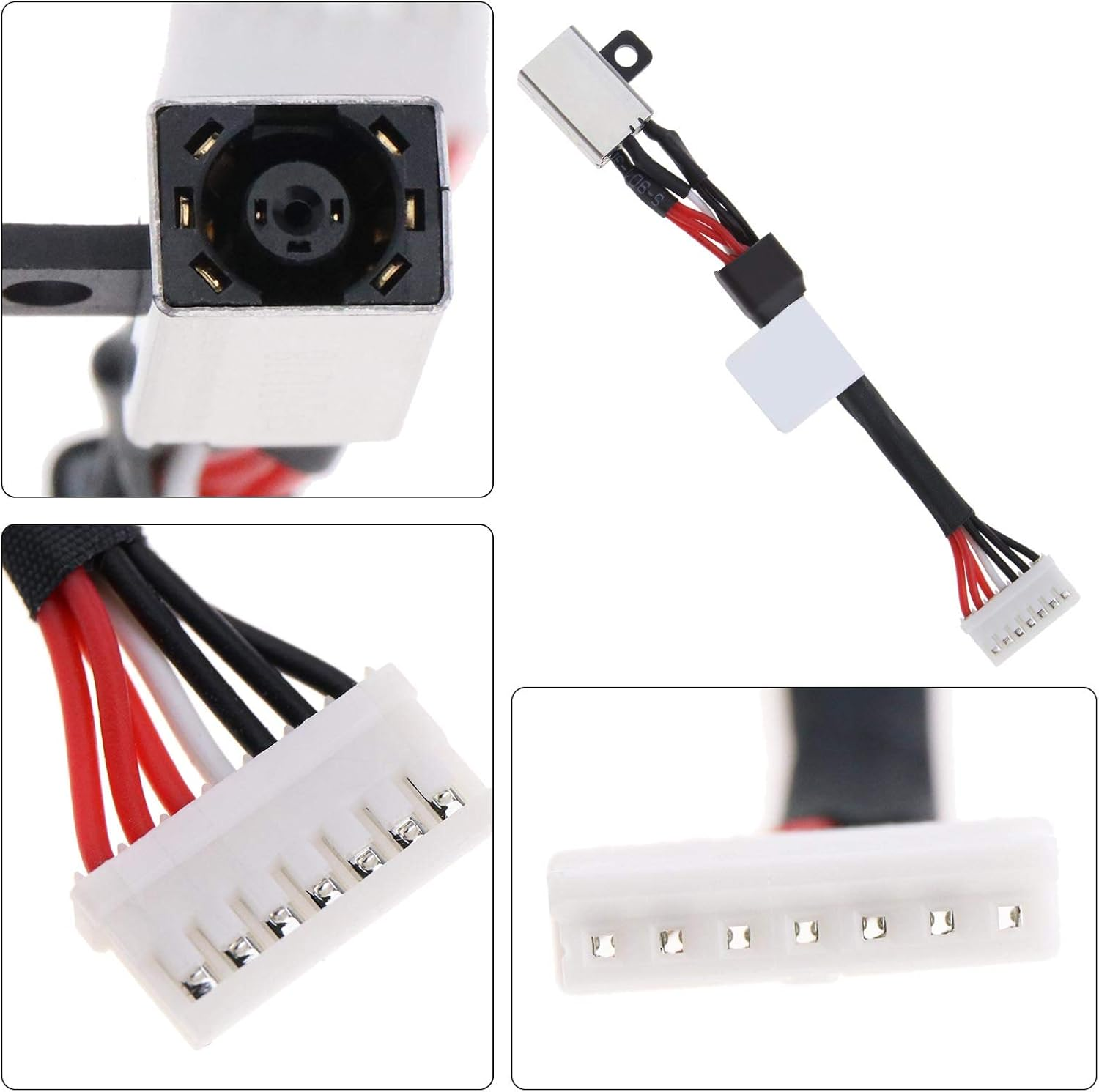 Emsea Notebook DC Power Interface Charging Port Jack Socket Connector Harness Wire Cable Compatible with Dell XPS 15 9550 9560 DC30100X300 P56F image number 5