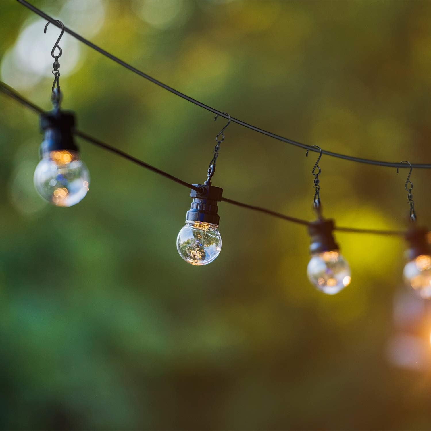 KUUQA 12 Pack Swivel Hooks Clips Wind Spinner S Hook Clips Hanging Wind Chimes Crystal Twisters Party Supplies (Black) image number 6