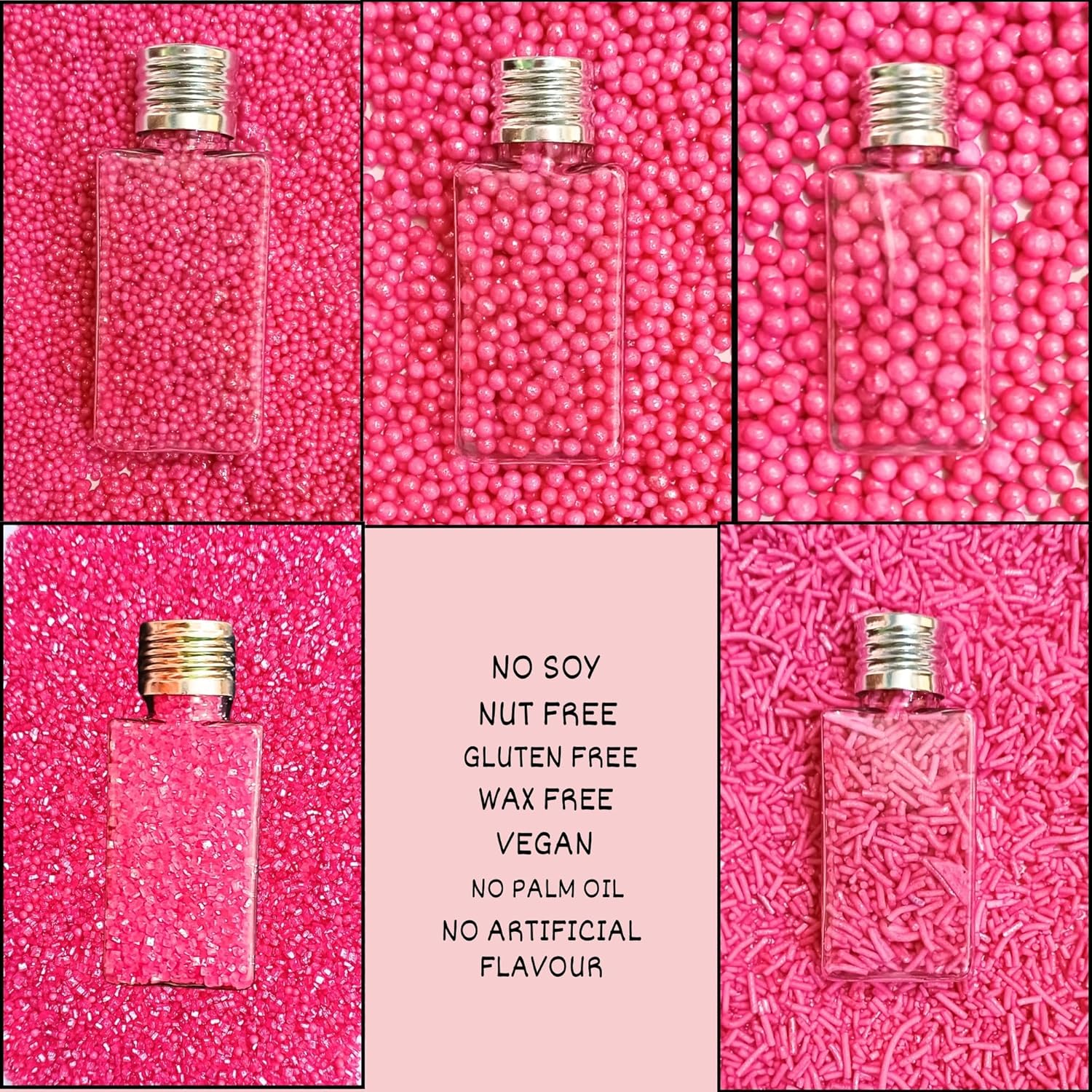 Confect Sprinkles for Cakes & Cupcakes Decoration | Assorted Pack of 5 Barbie Playtime Pearl Sprinkles | Hot Pink Sprinkles | Birthday Sprinkles | Edible Mix Dragees & Sparkling Sugar - 3.5 Oz image number 4