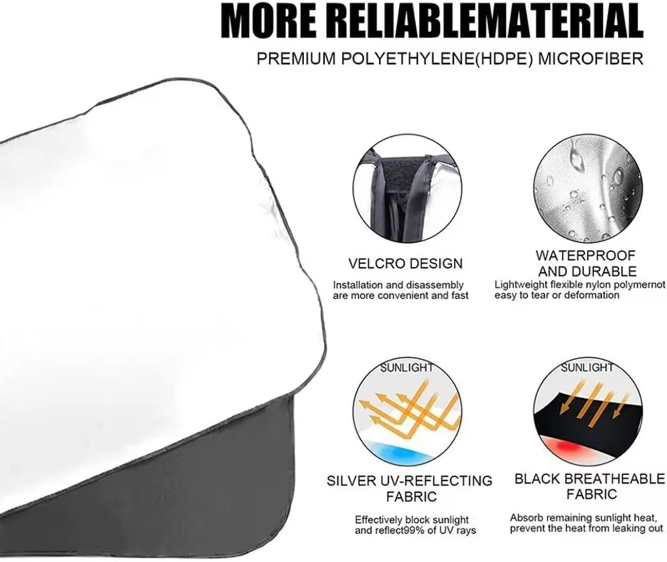 Fit for Lexus LX 470 J100 1998-2007,Car Sun Shade Windshield,Foldable Automotive Windshield Sunshades,Auto Interior Accessories - Silver image number 4