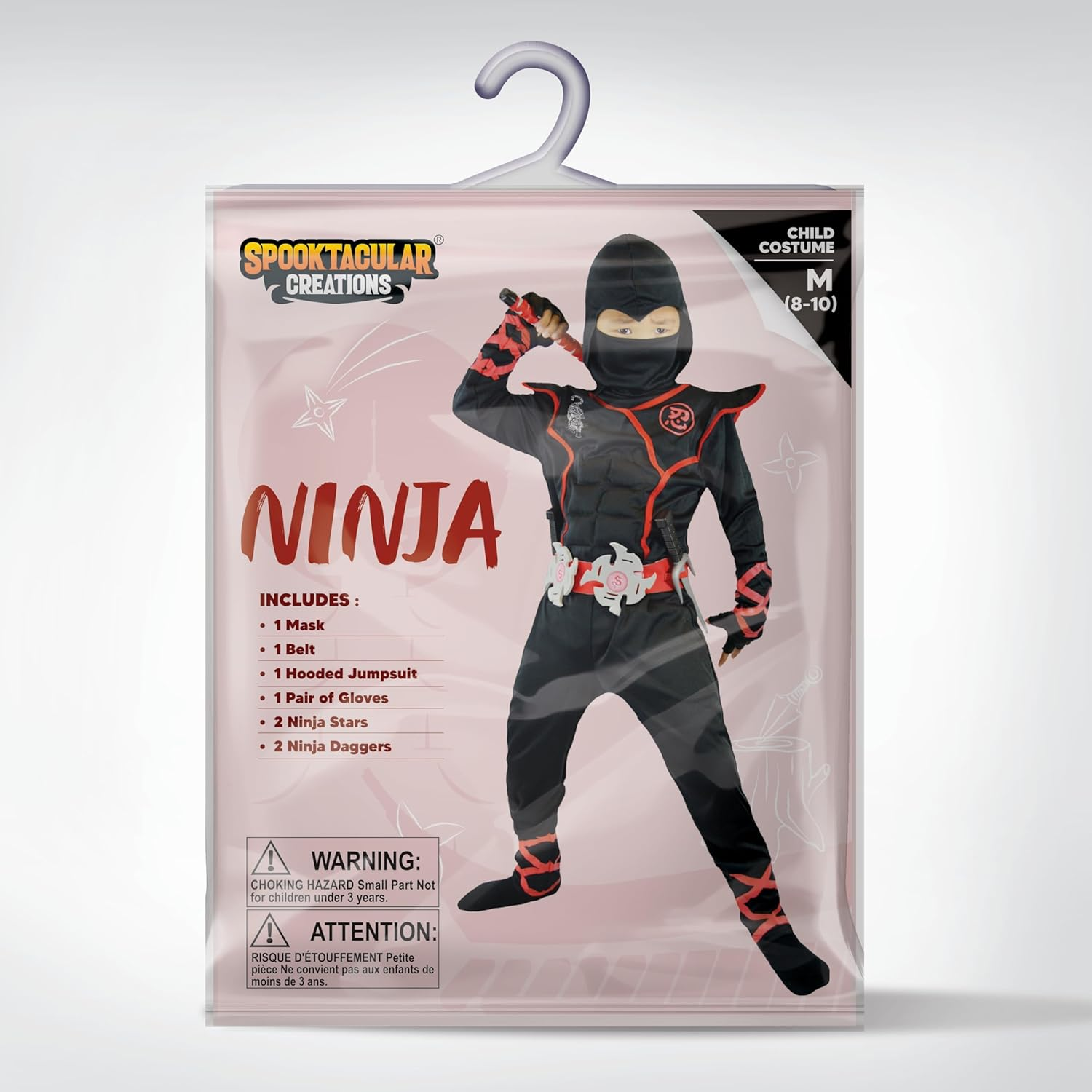 Spooktacular Creations Boys Ninja Deluxe Costume for Kids (S 5-7)