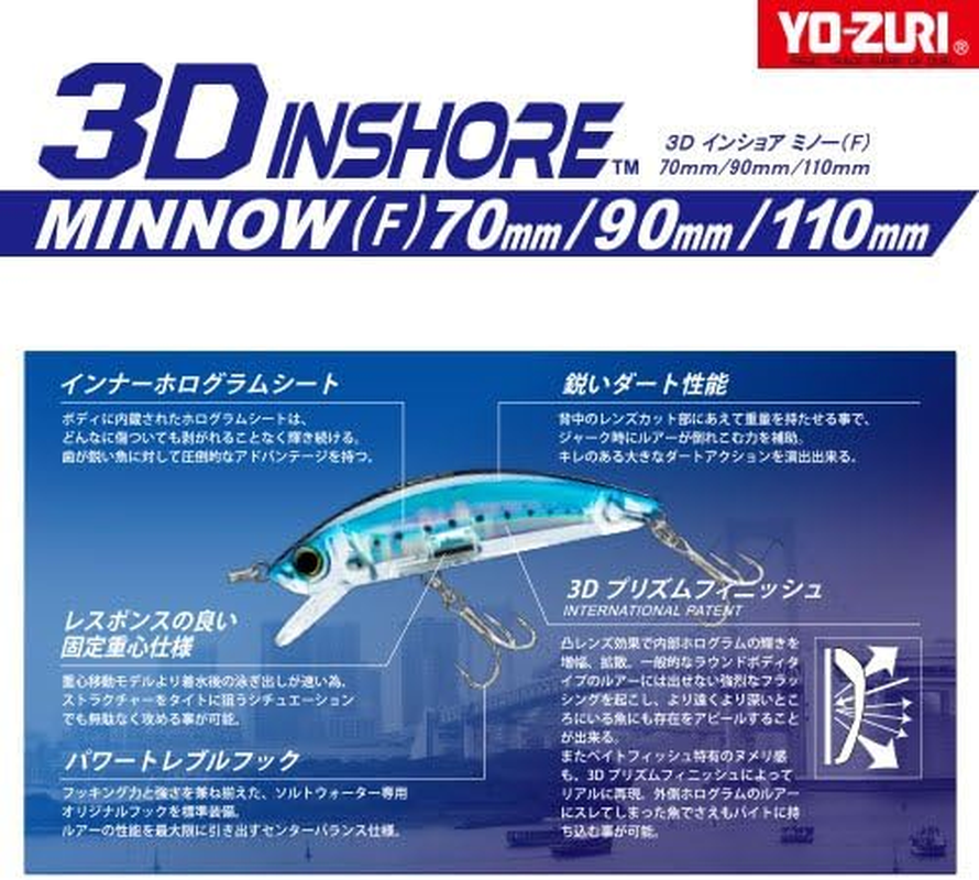 Yo-Zuri R 3 D Inshore Minnow Color Mm 4 ' image number 3