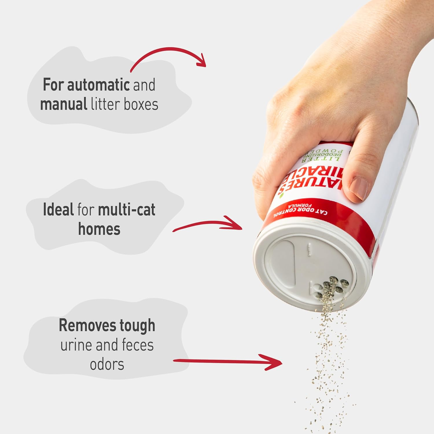 Nature'S Miracle Litter Box Deodorizer, 567G, Litter Deodorizing Powder, Cat Odor Control Formula image number 3