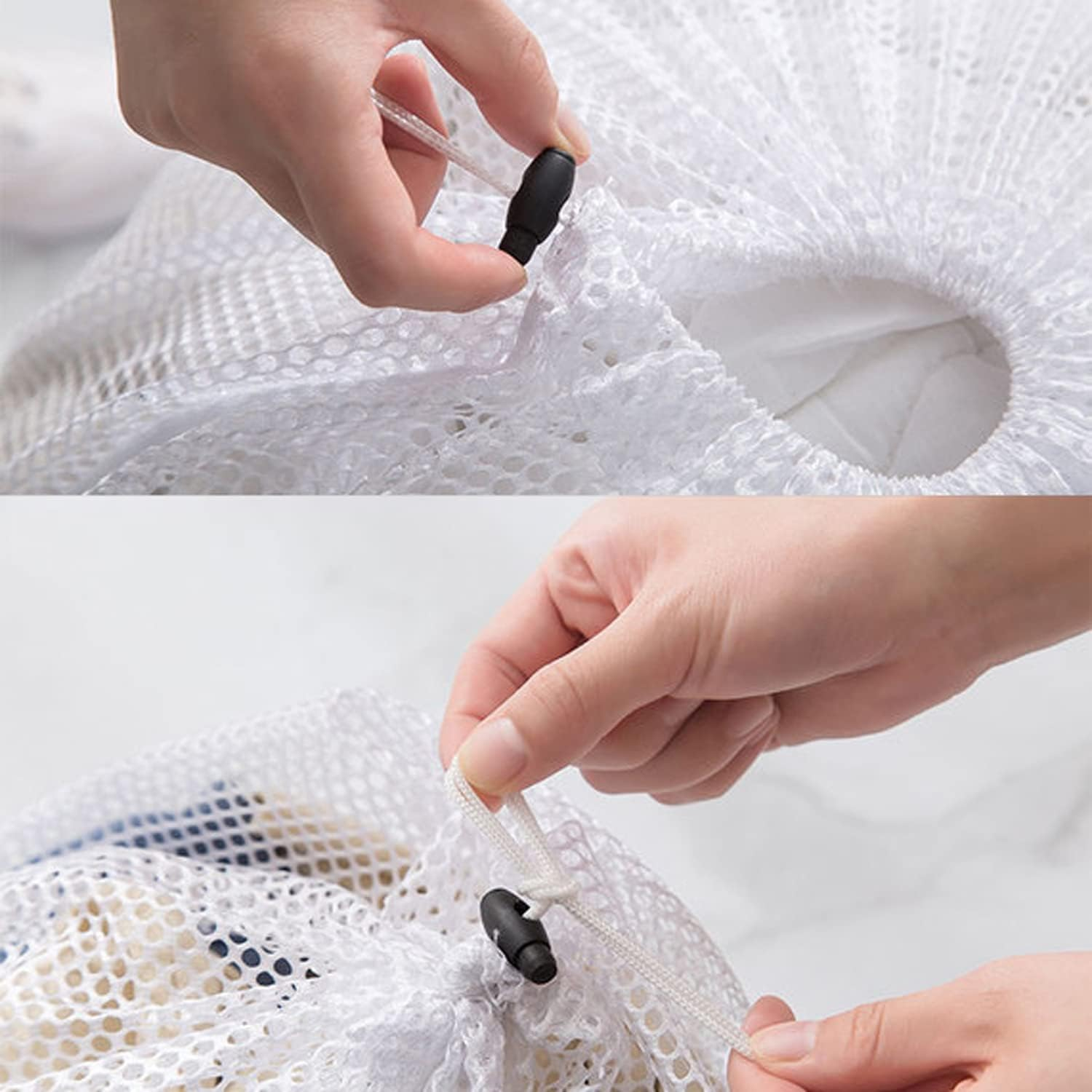 Delicates Wash Bag Laundry Lingerie Bra Washing Pack Set Clothes Case 2Pcs (M) image number 1