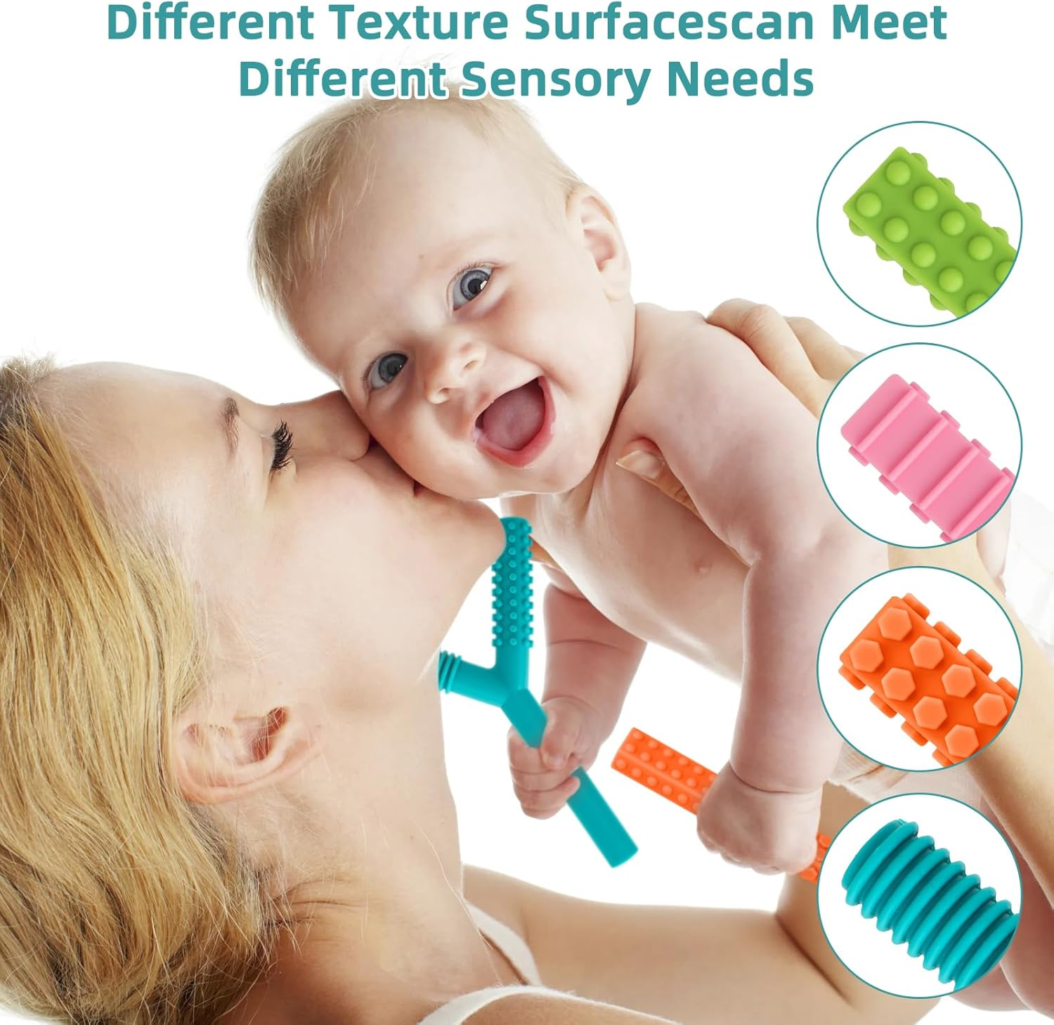 Sensory Chew Toys for Autism & ADHD - 4-Pack Silicone Chew Tubes for Kids & Adults | Safe, Durable, and Fun Oral Motor Aids image number 2