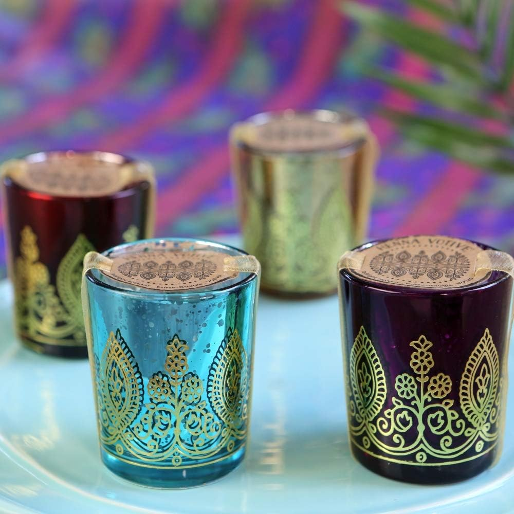 Kate Aspen Indian Jewel Henna Votives Assorted (Set of 4) image number 4