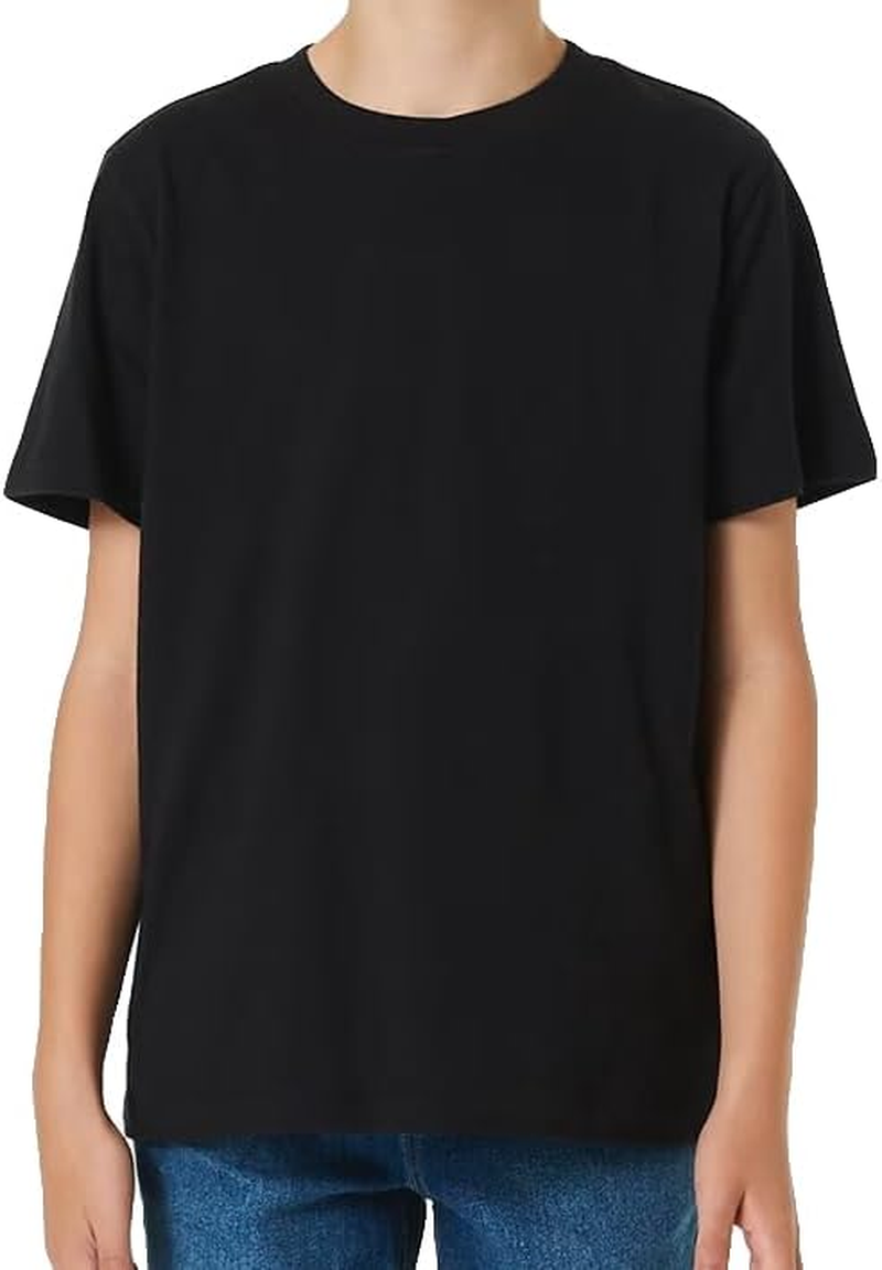 100% Cotton Kids T Shirt Childrens Boys Girls Basic Plain Short Sleeve Tee Tops