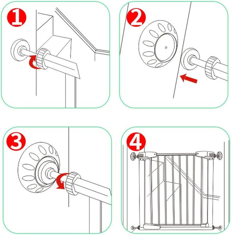 Extender - Extends Pressure Mounted Gates + Protects Walls + Stabilizes Gate, Works on Stairs - 4 Pack Wall Protector Accessories for Safety Gate Fence Wall Protector (White, One Size) image number 3