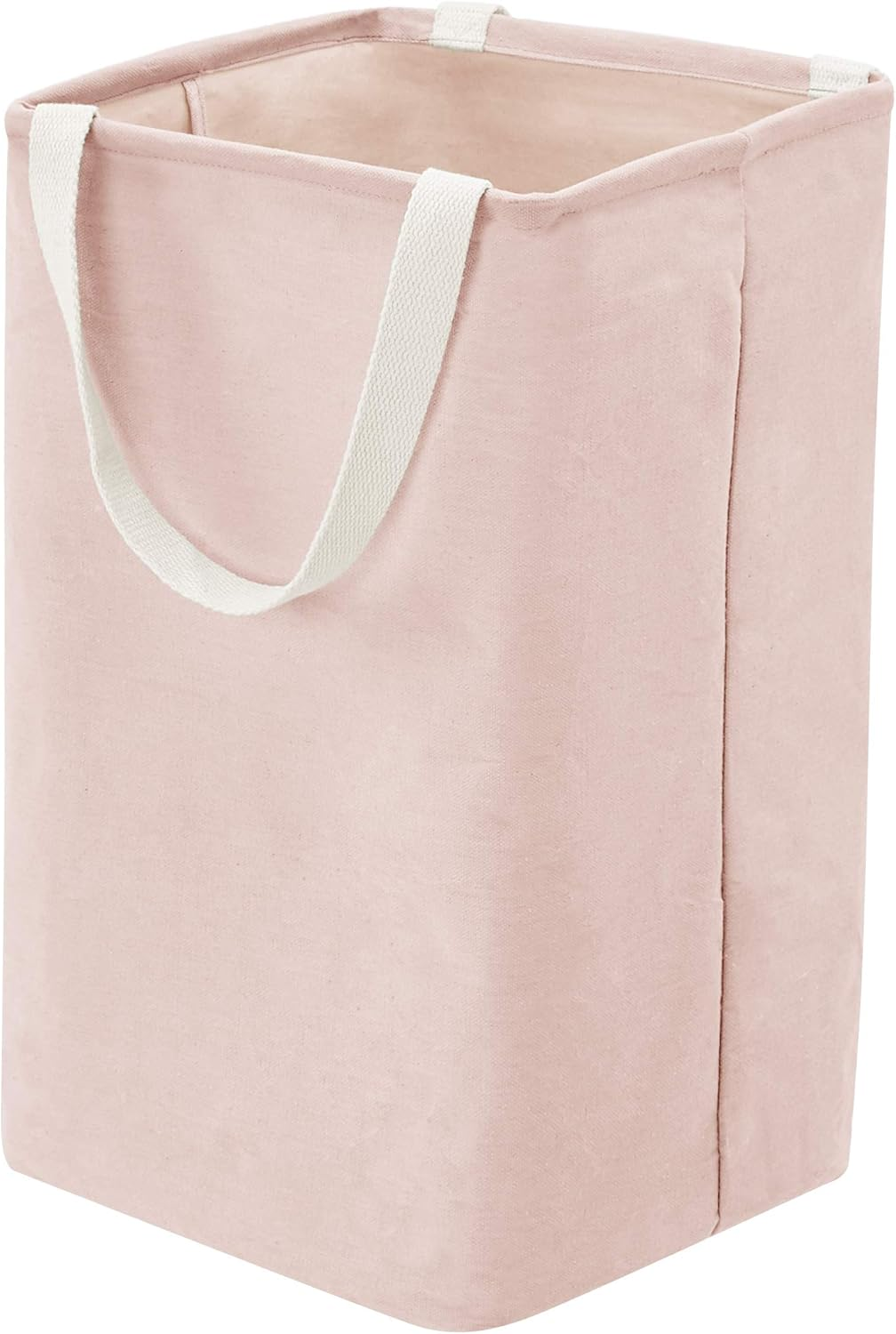 Amazon Basics Fabric Storage Bin Basket - Tall Cube, Dusty Pink