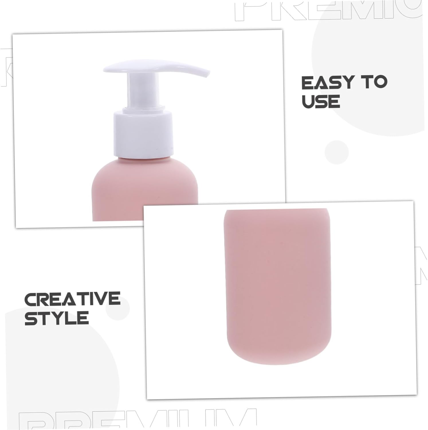 CLISPEED 3Pcs Leakproof Travel Pump Bottles Refillable Lotion Dispenser for Toiletries Cosmetics Shampoo Hand Soap and Skincare Creams Spillproof Widemouth Design for Easy Refills Portable image number 3